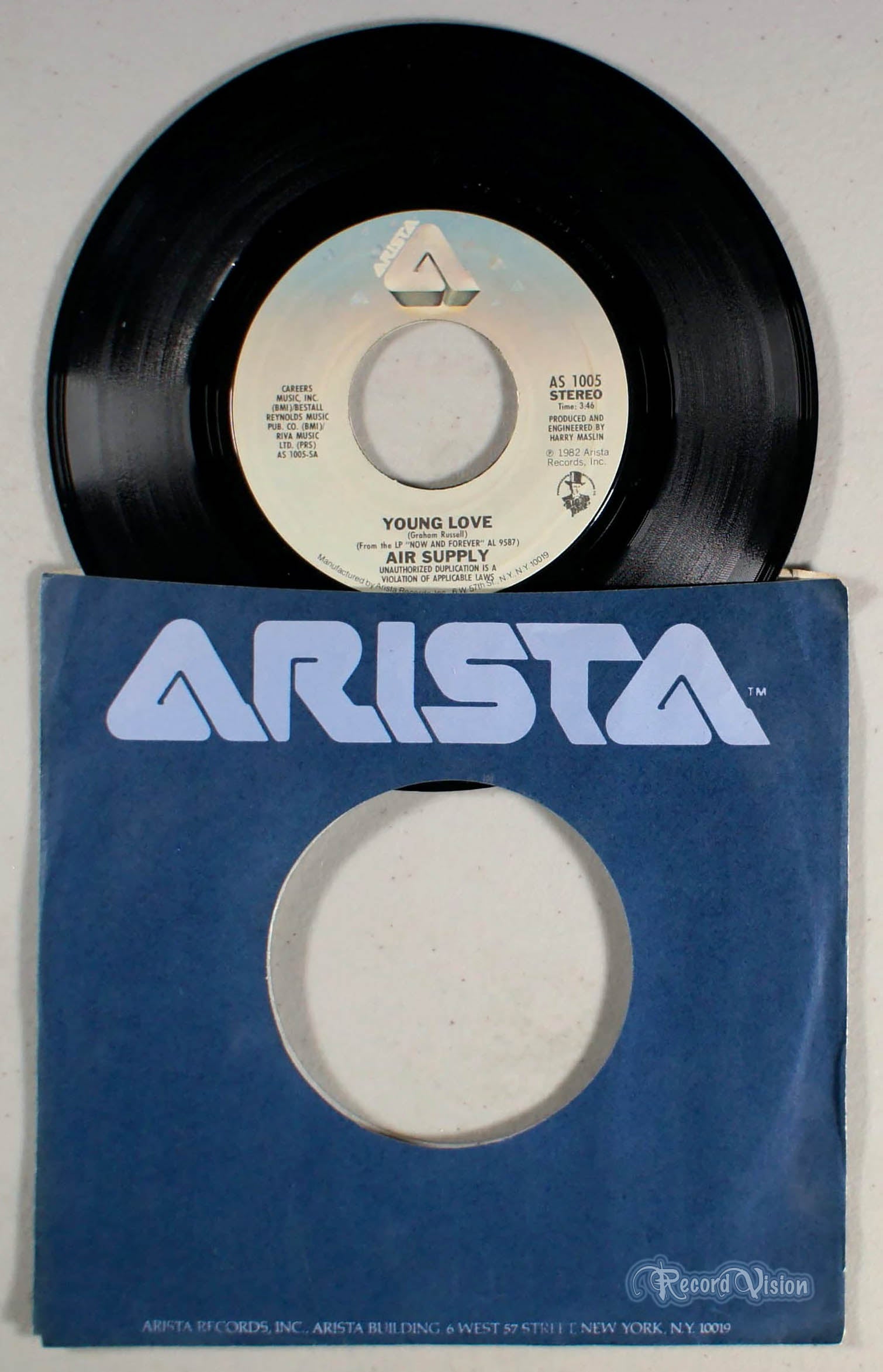 Air Supply - Young Love (7" Single) (front cover) Vinyl
