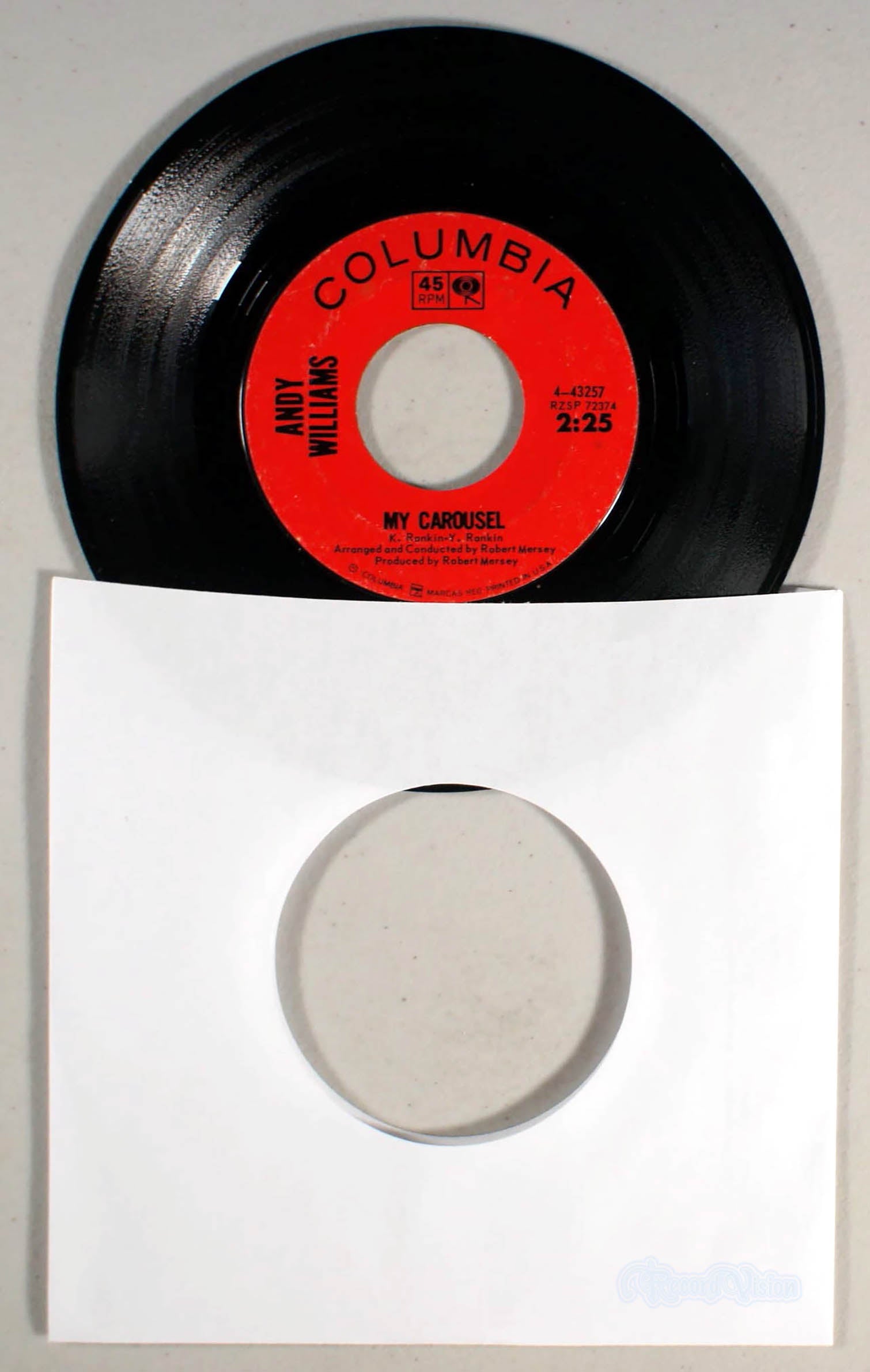 Andy Williams - My Carousel (7" Single) (front cover) Vinyl