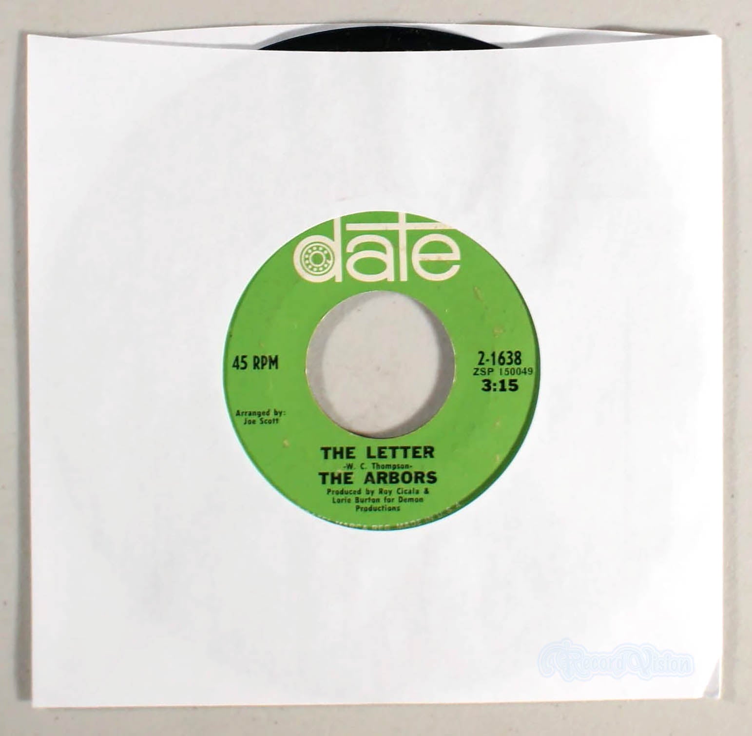 Arbors - The Letter (7" Single) (front cover) Vinyl