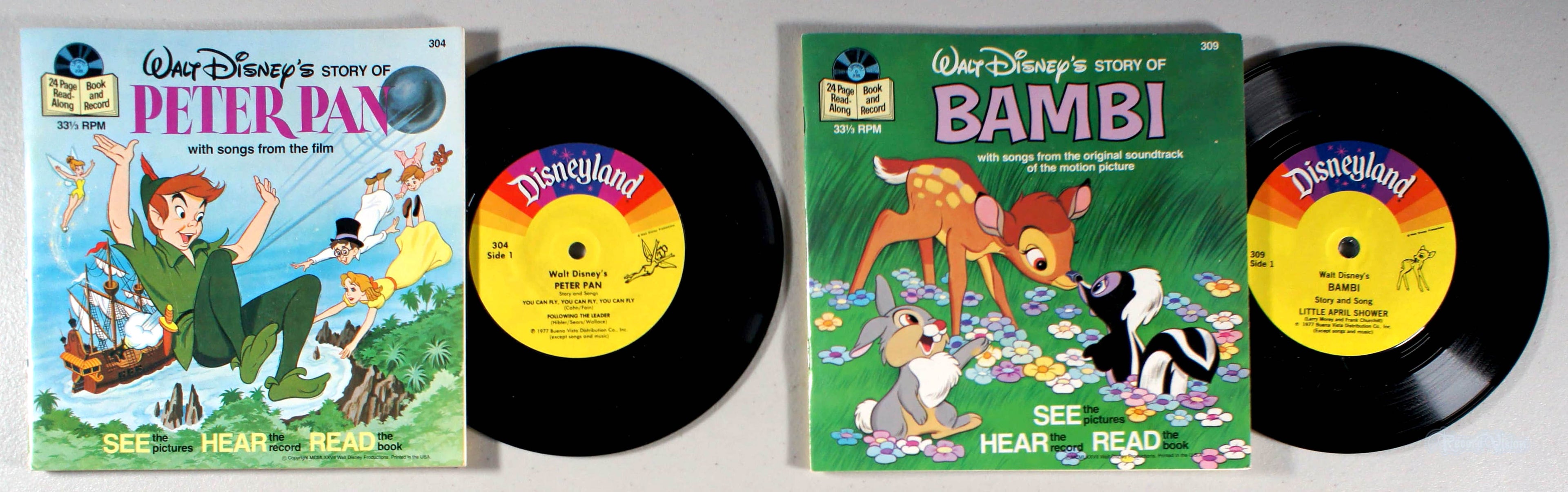 Disney - 7" Set: Bambi and Peter Pan (front cover) Vinyl
