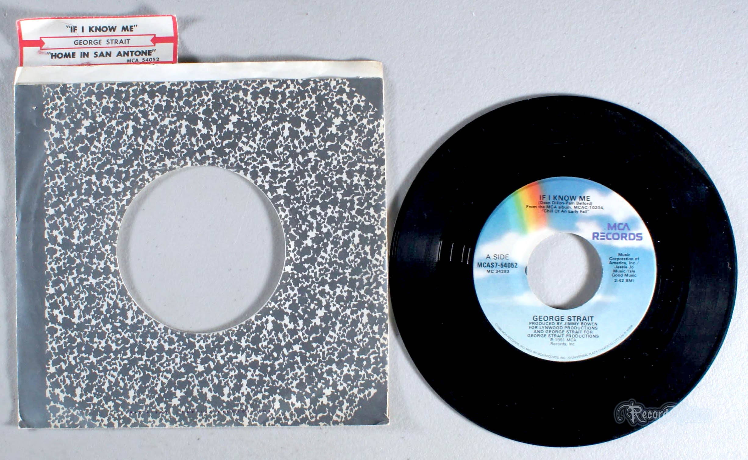 George Strait - If I Know Me (7" Single) (front cover) Vinyl