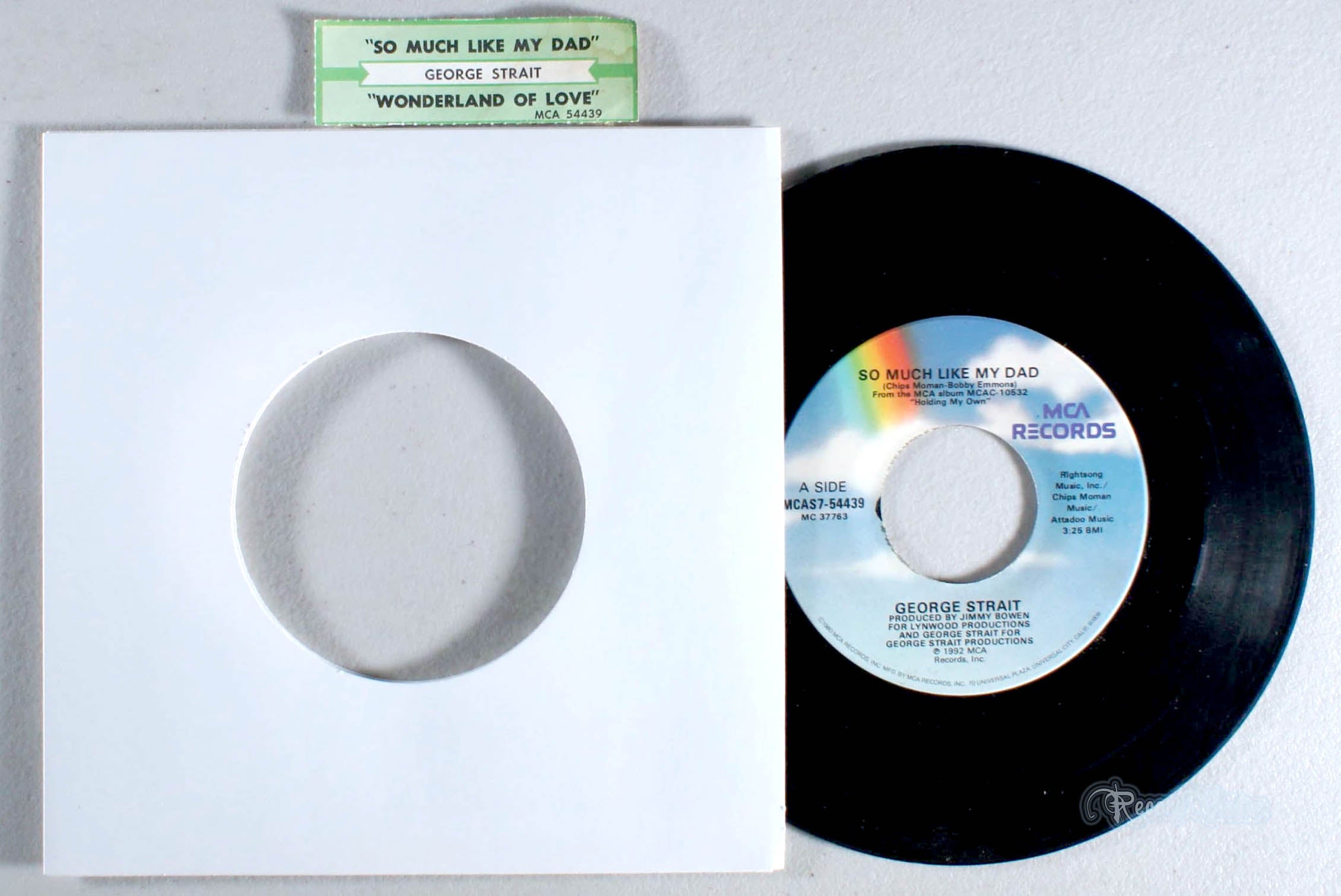 George Strait - So Much Like My Dad (7" Single) (front cover) Vinyl