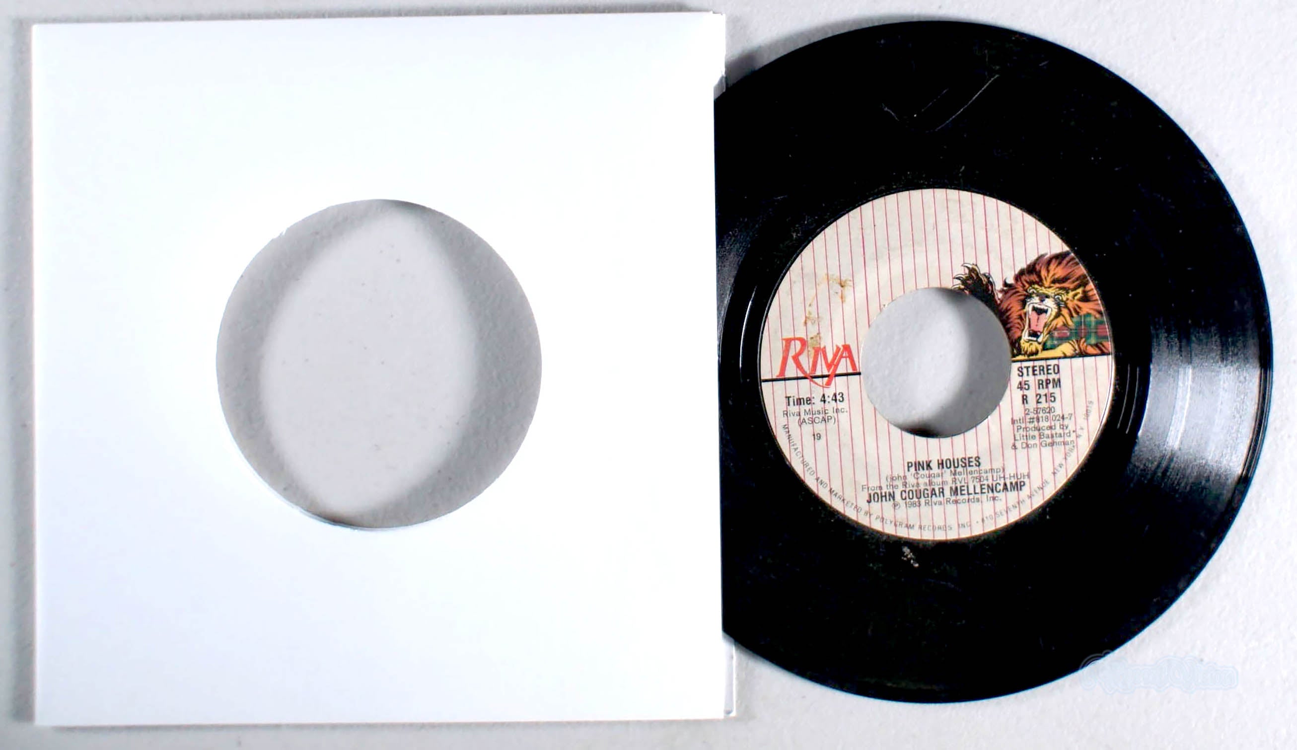 John Cougar Mellencamp - Pink Houses (7" Single) (front cover) Vinyl