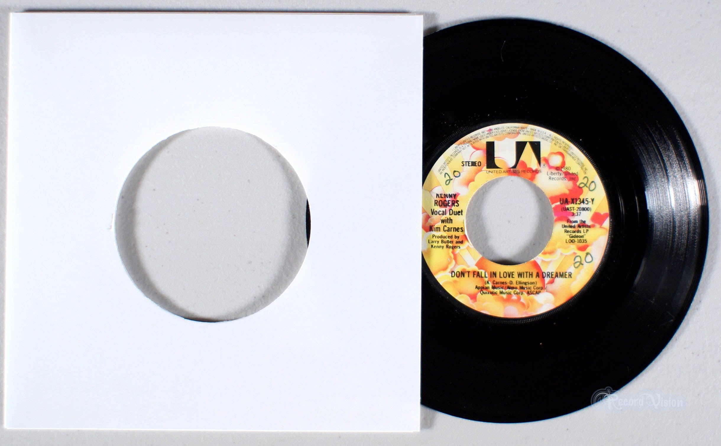 Kenny Rogers - Don't Fall in Love With a Dreamer (front cover) Vinyl