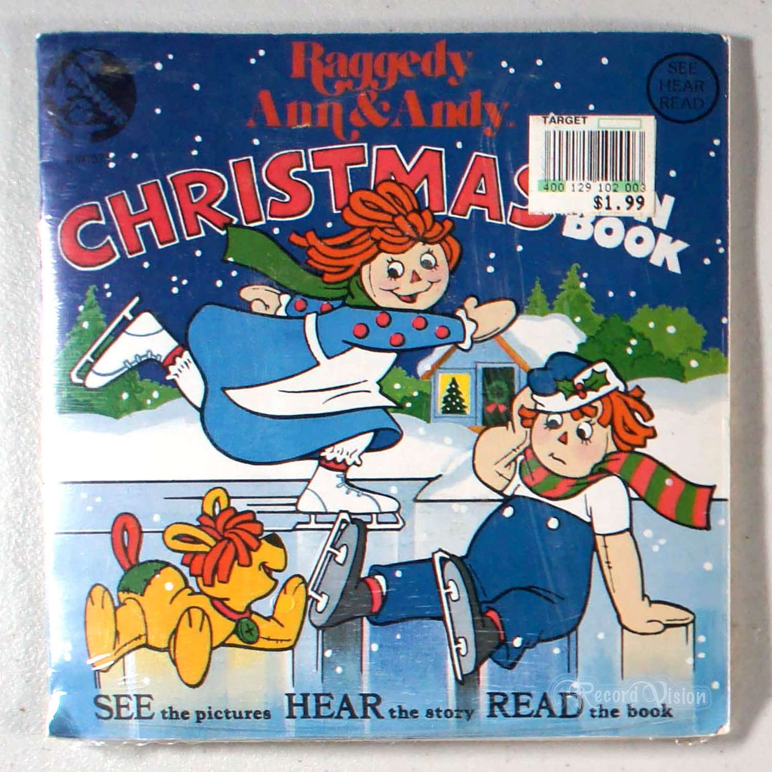 Raggedy Ann and Andy - Christmas Fun Book (front cover) Vinyl