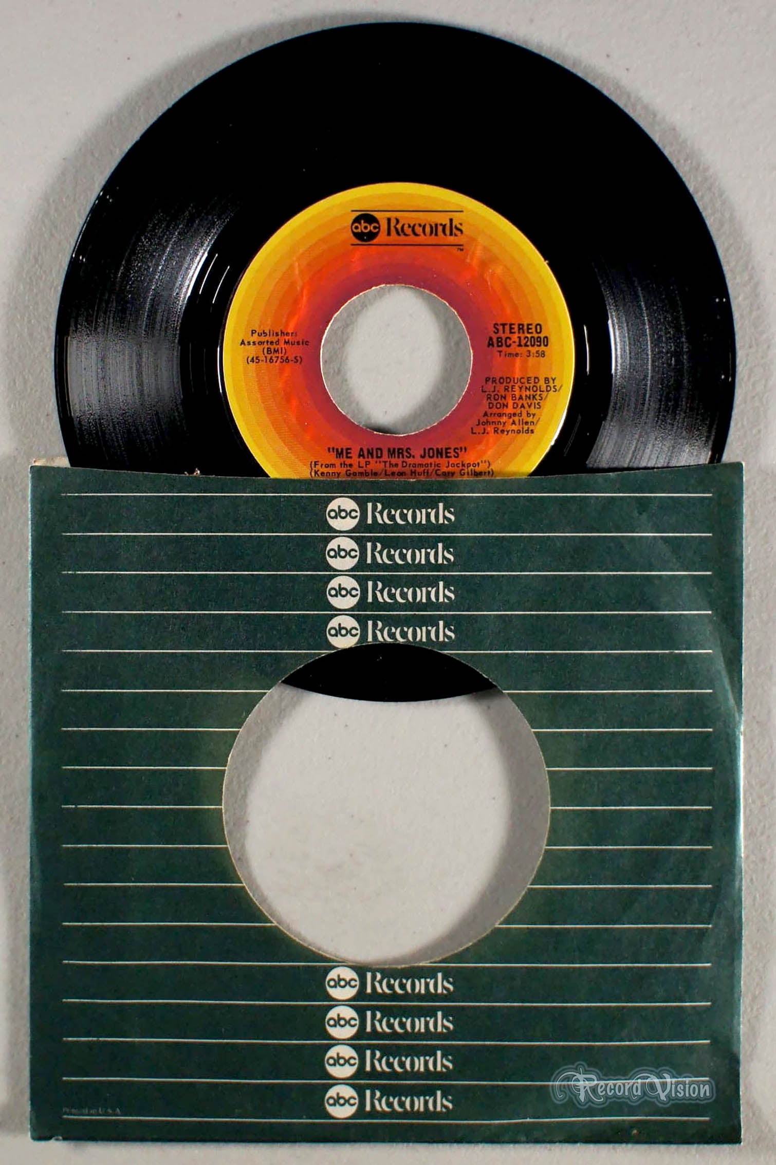 Ron Banks - Me and Mrs. Jones (7 Single) (front cover) Vinyl