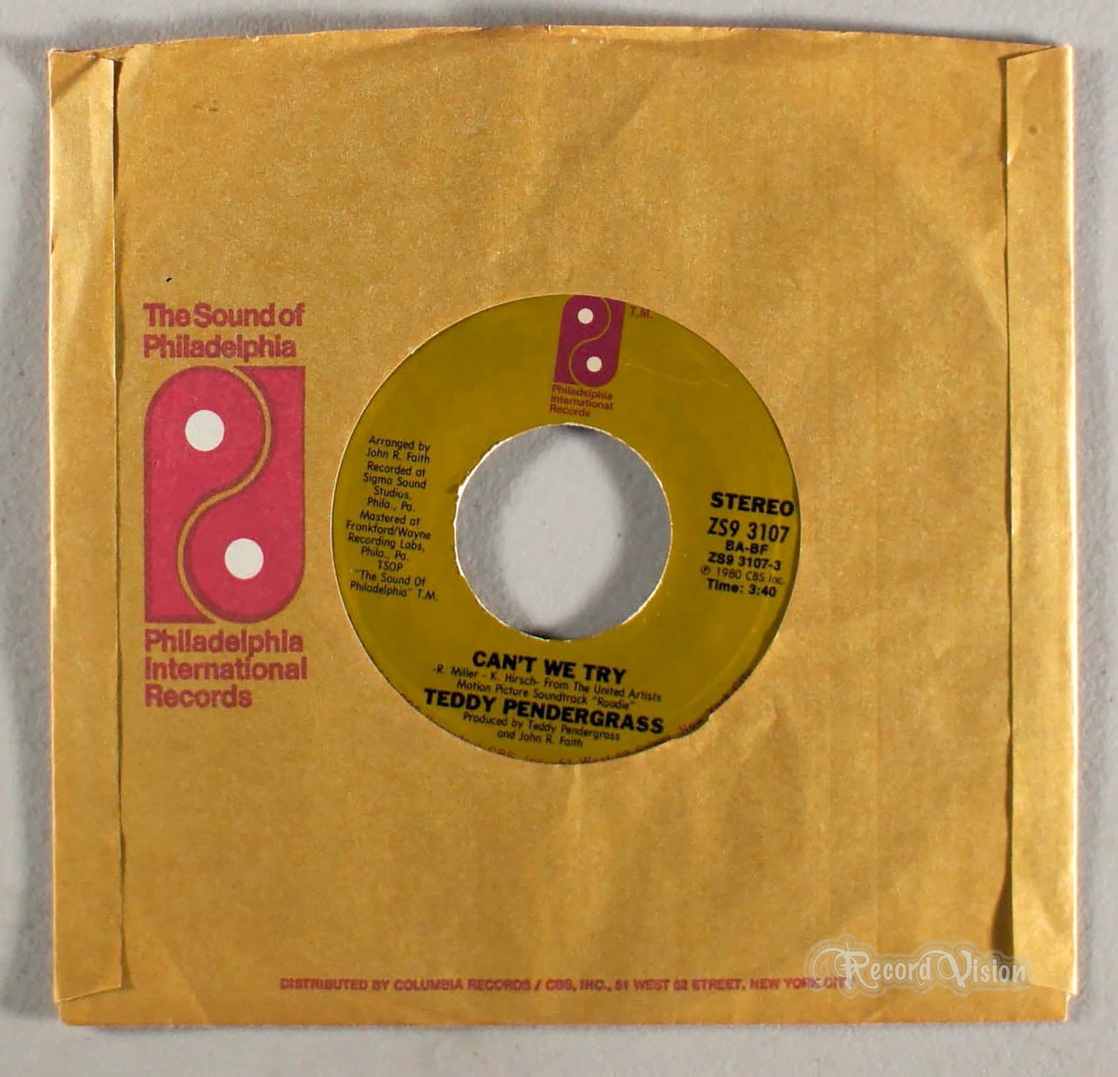 Teddy Pendergrass - Can't We Try (7" Single) (front cover) Vinyl