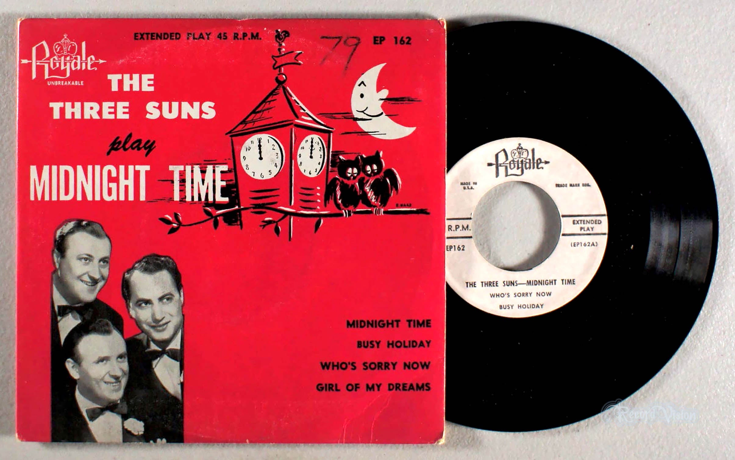 Three Suns - Midnight Time (7" EP) (front cover) Vinyl