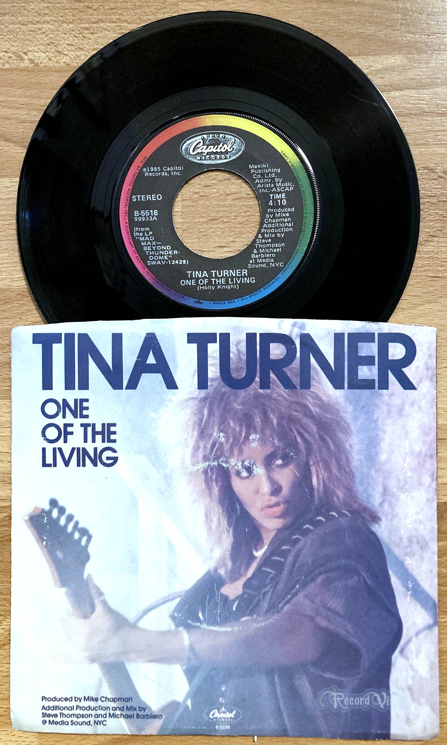 Tina Turner - One of the Living (7" Single) (front cover) Vinyl