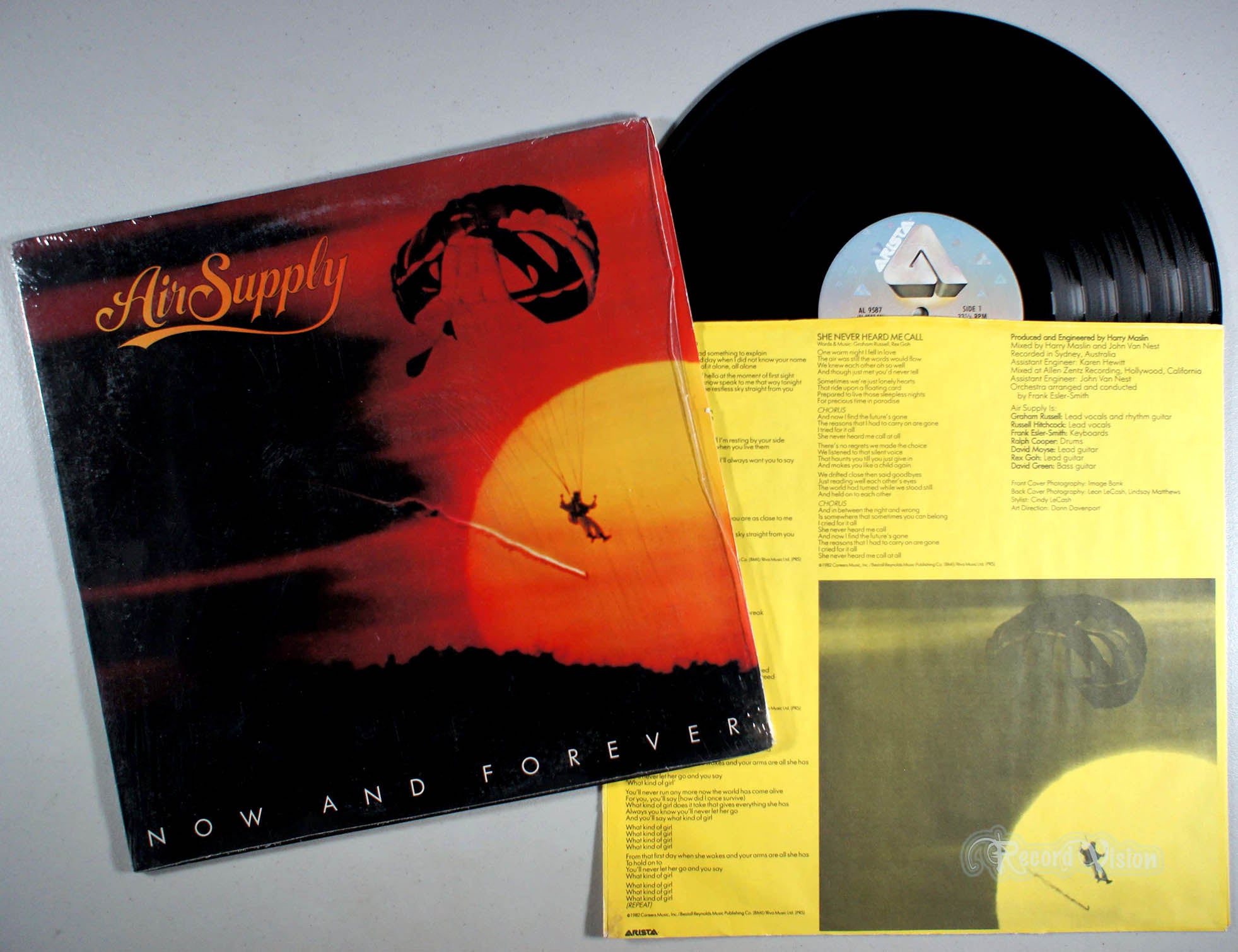 Air Supply - Now and Forever (front cover) Vinyl
