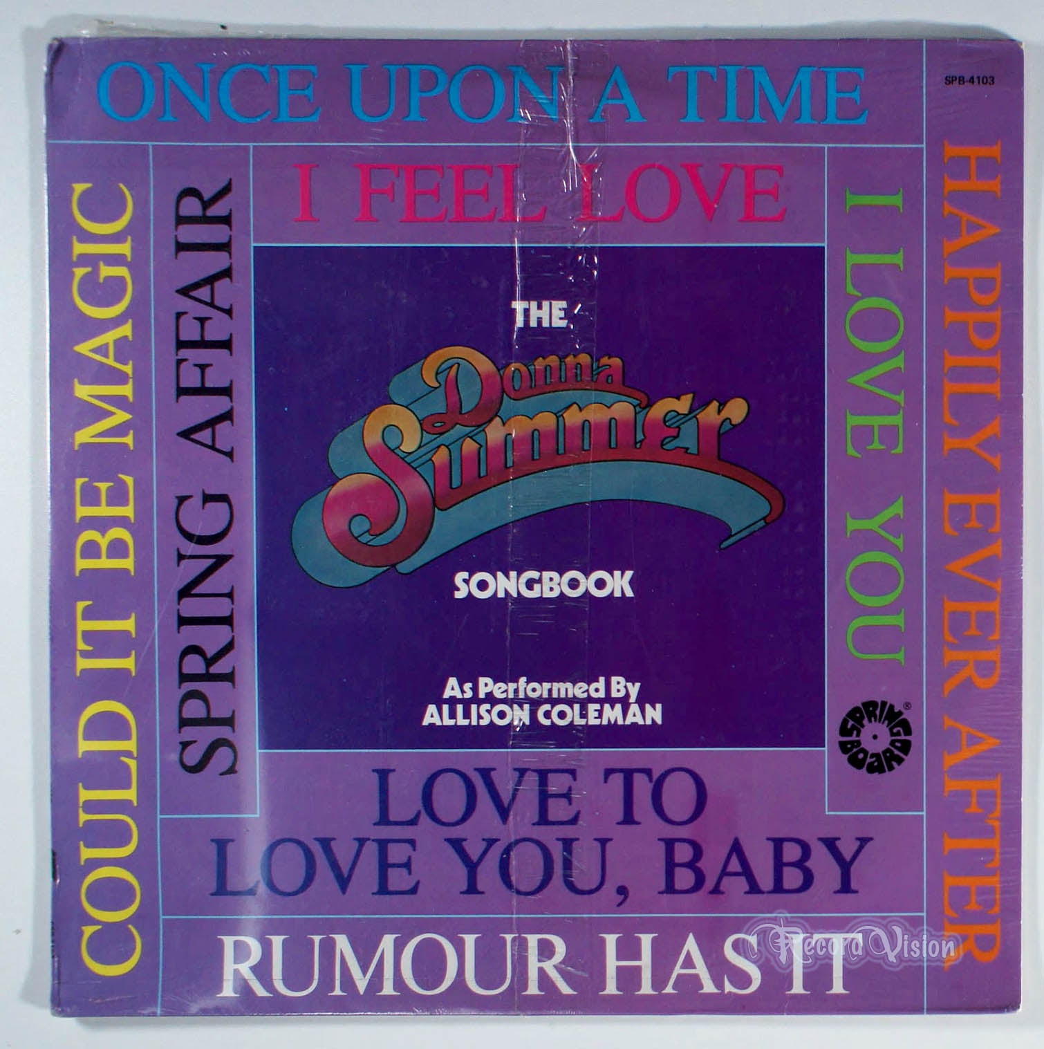 Allison Coleman - The Donna Summer Songbook (front cover) Vinyl
