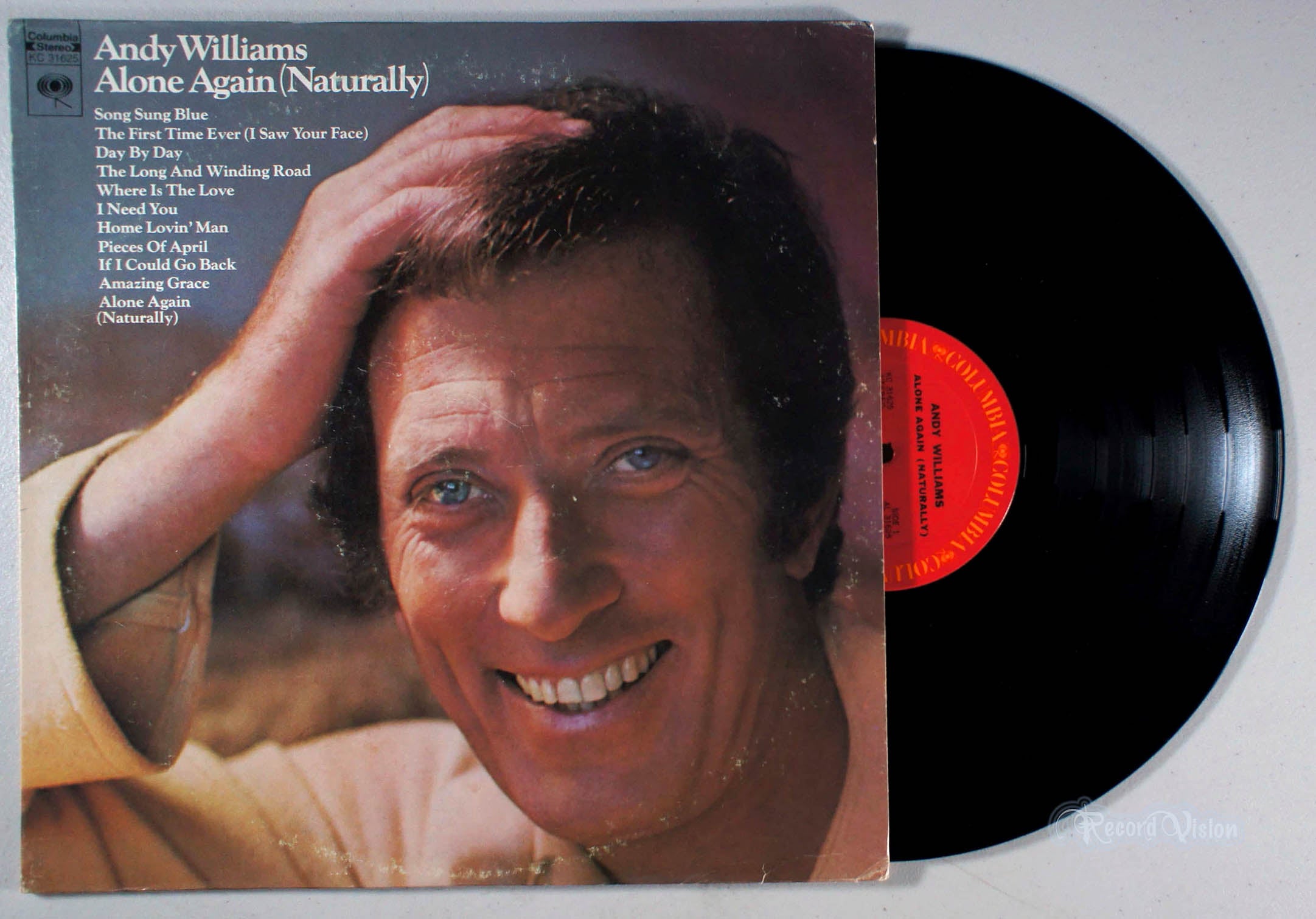 Andy Williams - Alone Again Naturally (front cover) Vinyl