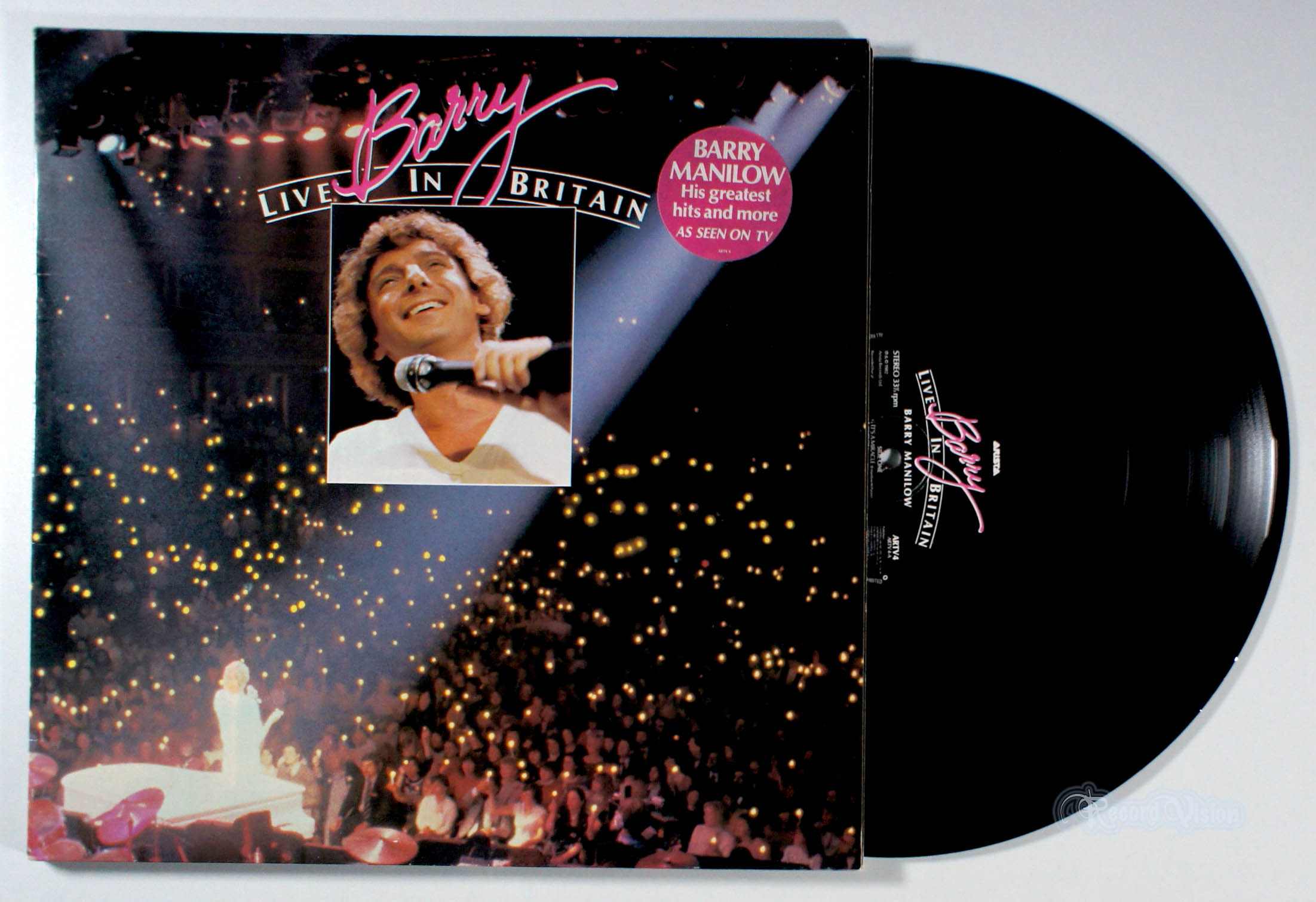 Barry Manilow - Live in Britain (front cover) Vinyl