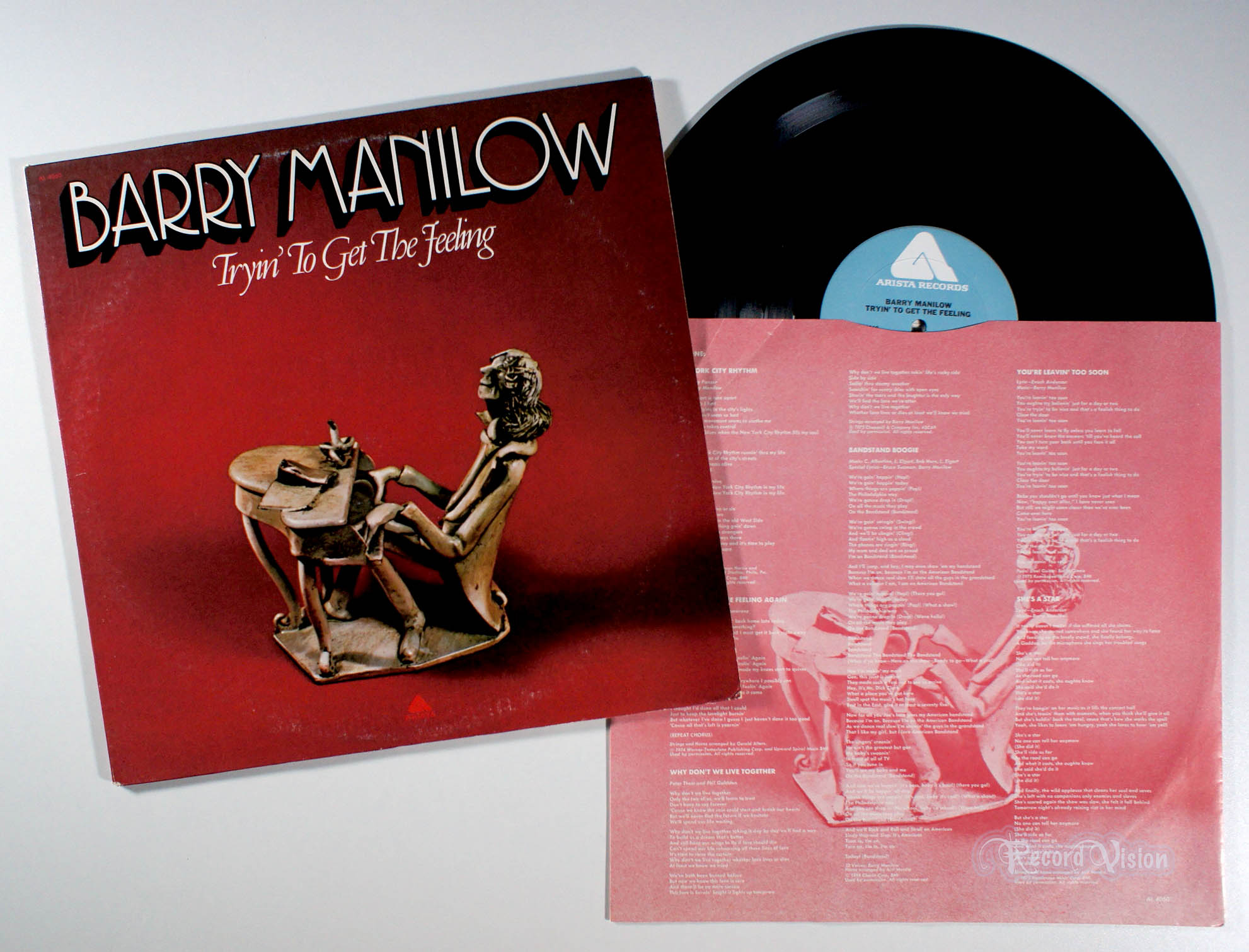 Barry Manilow - Tryin' to Get the Feeling (front cover) Vinyl