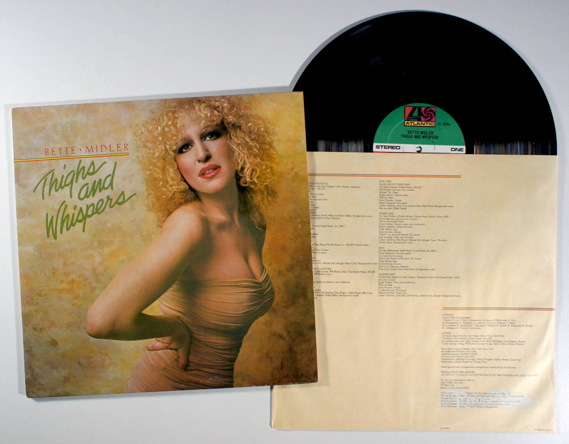 Bette Midler - Thighs and Whispers (front cover) Vinyl