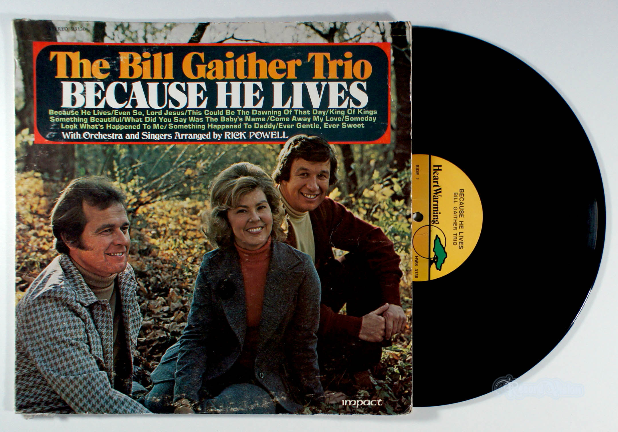 Bill Gaither Trio - Because He Lives (front cover) Vinyl