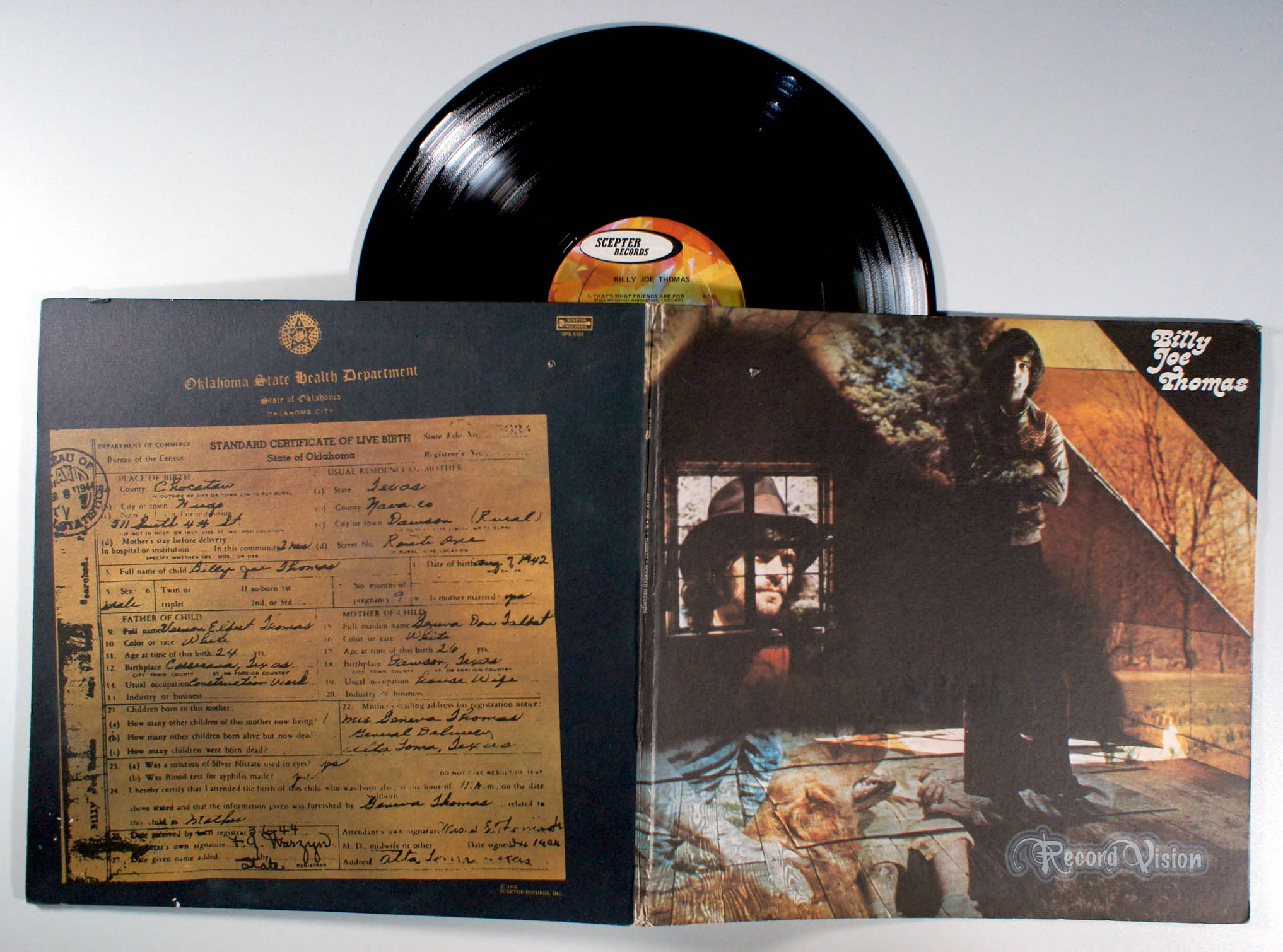 Billy Joe Thomas - Billy Joe Thomas (front cover) Vinyl
