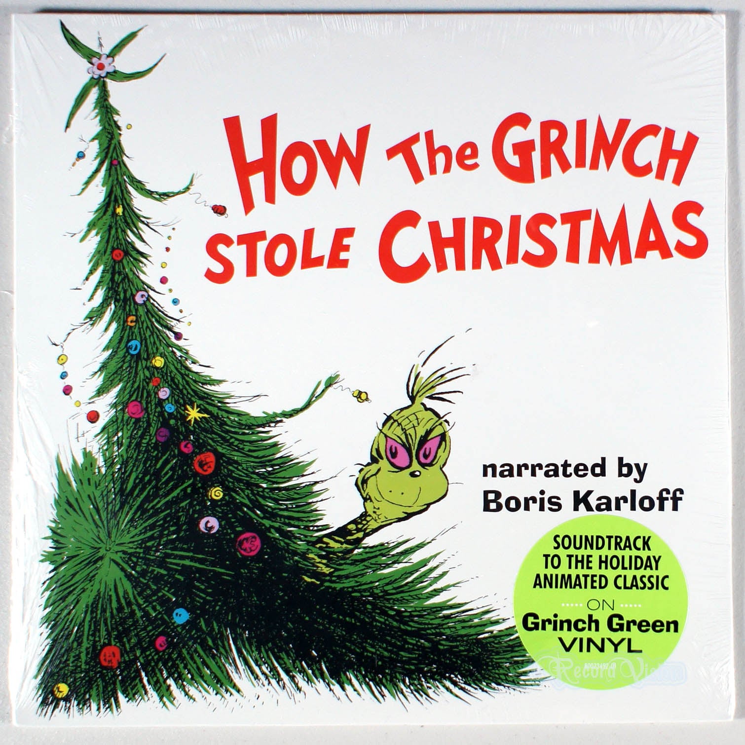Boris Karloff - How the Grinch Stole Christmas (front cover) Vinyl