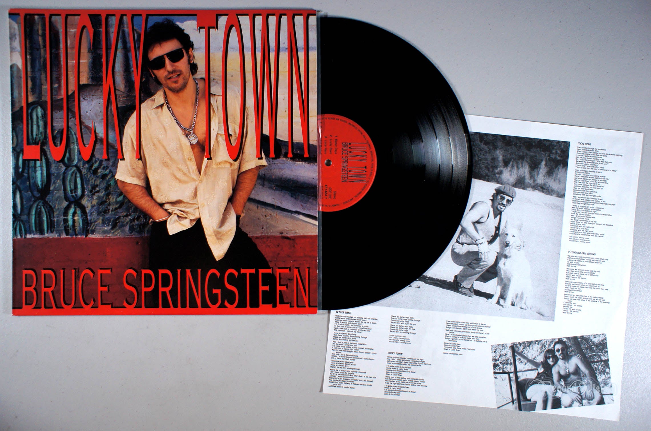 Bruce Springsteen - Lucky Town (front cover) Vinyl