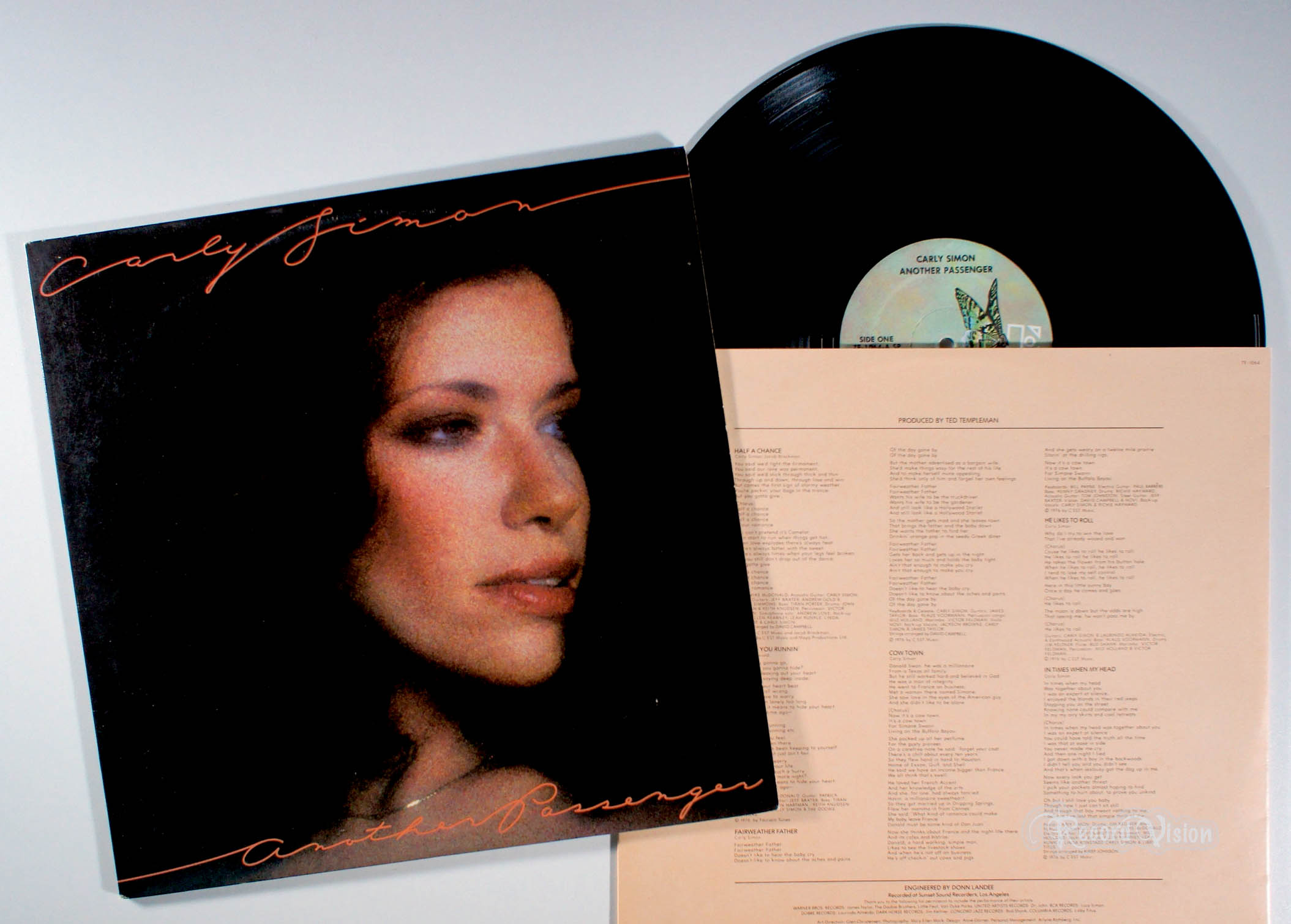 Carly Simon - Another Passenger (front cover) Vinyl