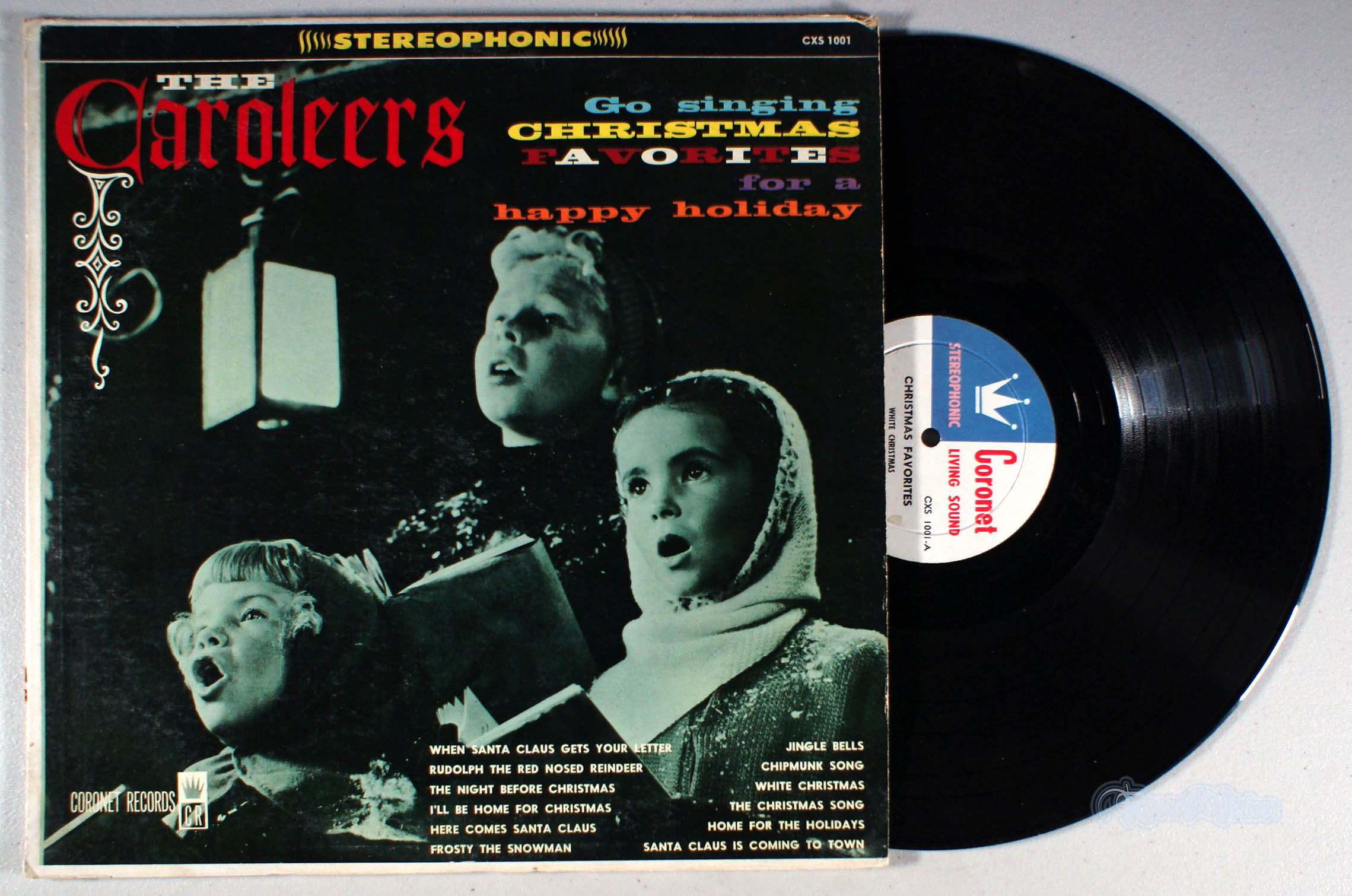 Caroleers - Go Singing: Christmas Favorites (front cover) Vinyl
