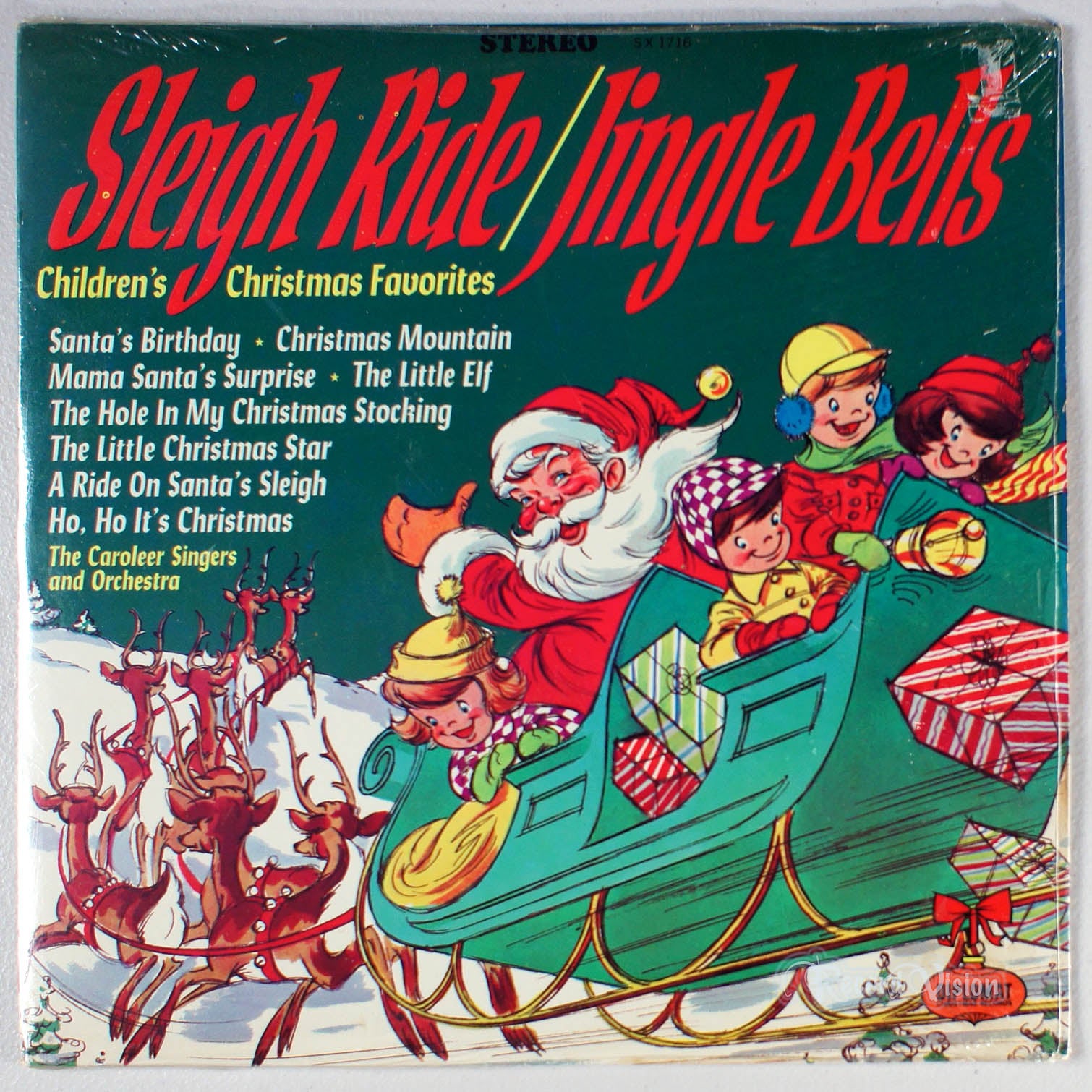 Caroleers - Sleigh Ride/Jingle Bells (front cover) Vinyl
