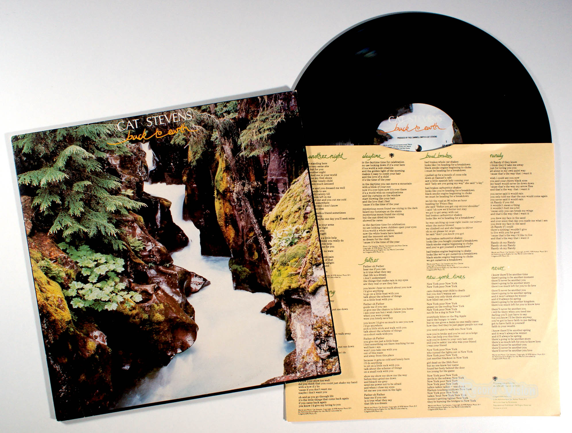 Cat Stevens - Back to Earth (front cover) Vinyl