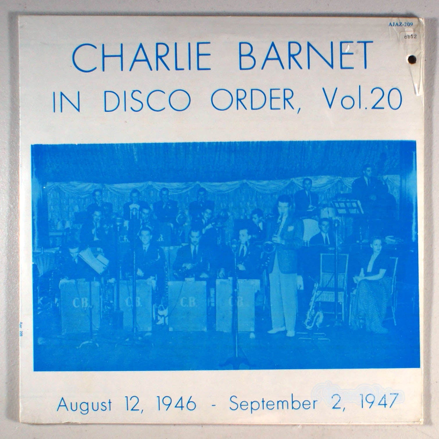 Charlie Barnet - In Disco Order, Vol. 20 (front cover) Vinyl