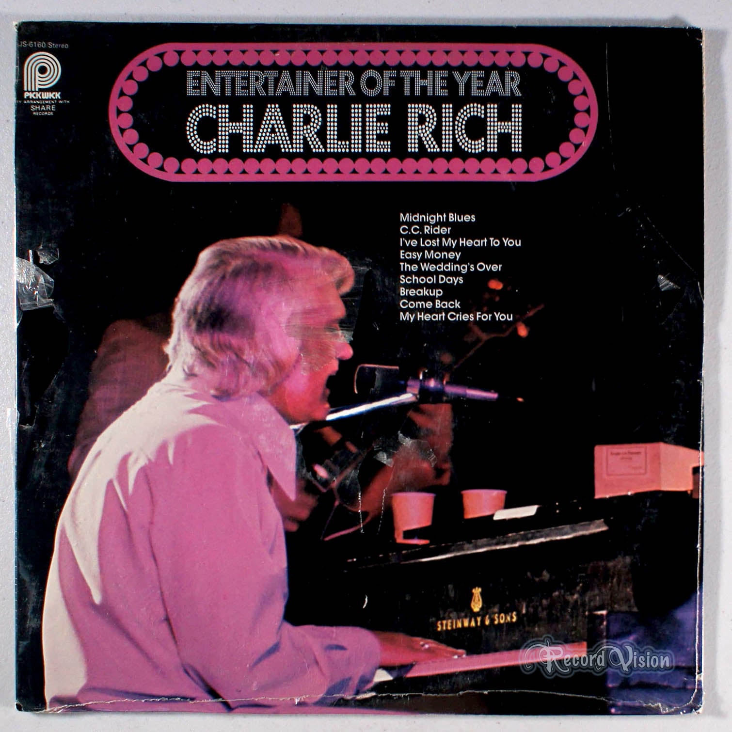 Charlie Rich - Entertainer of the Year (front cover) Vinyl