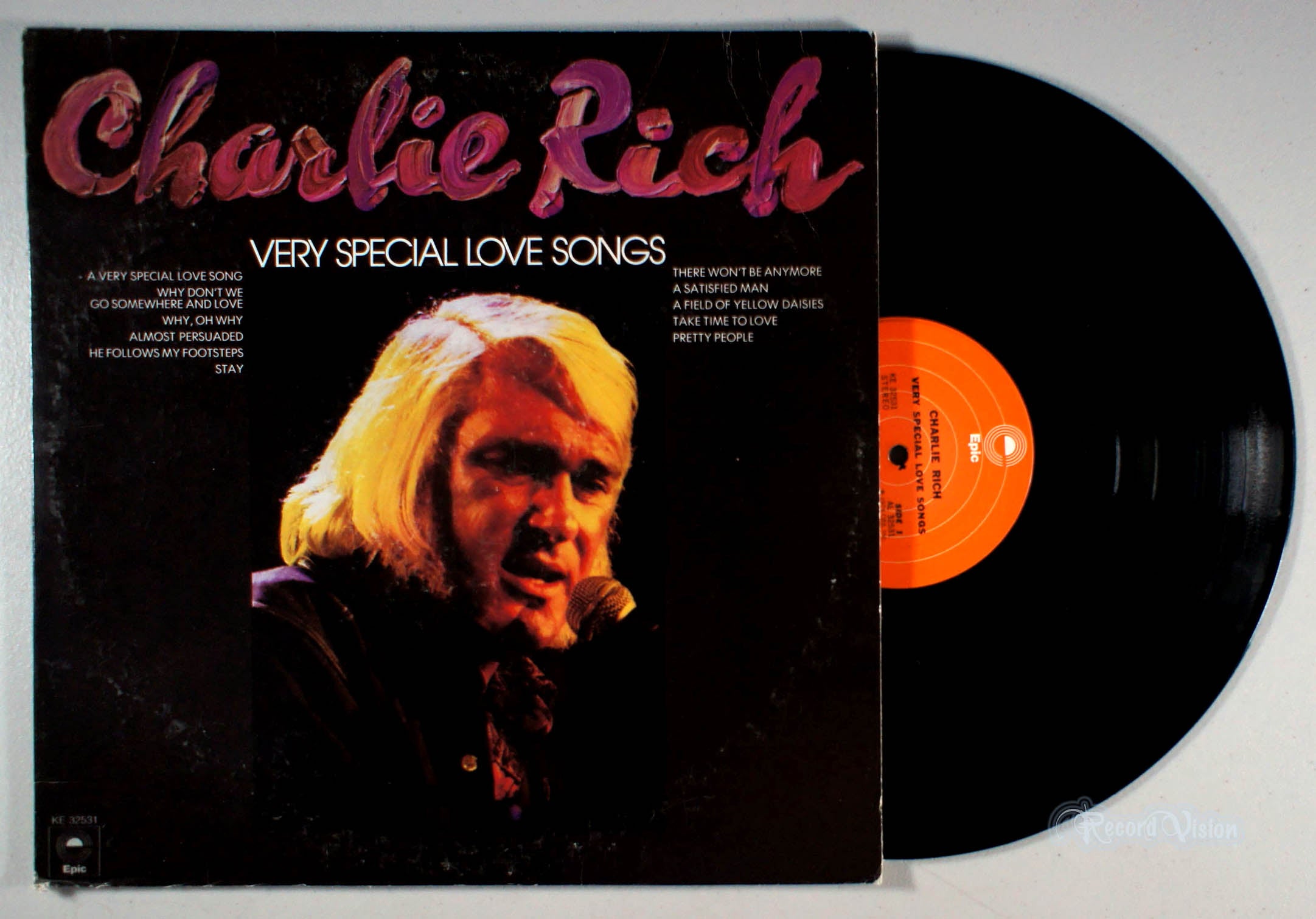 Charlie Rich - Very Special Love Songs (front cover) Vinyl