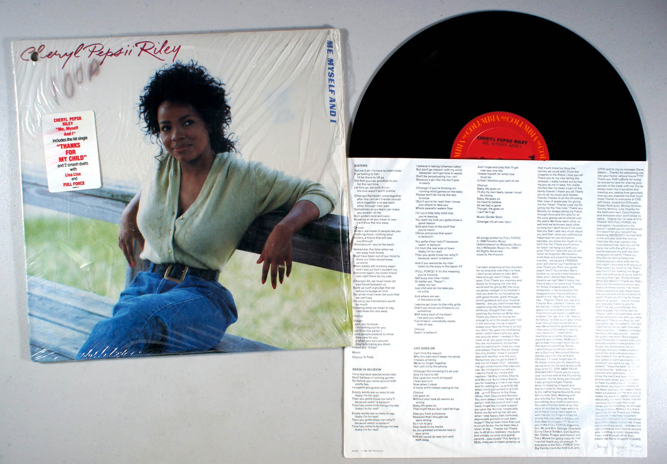 Cheryl Pepsii Riley - Me Myself and I (front cover) Vinyl