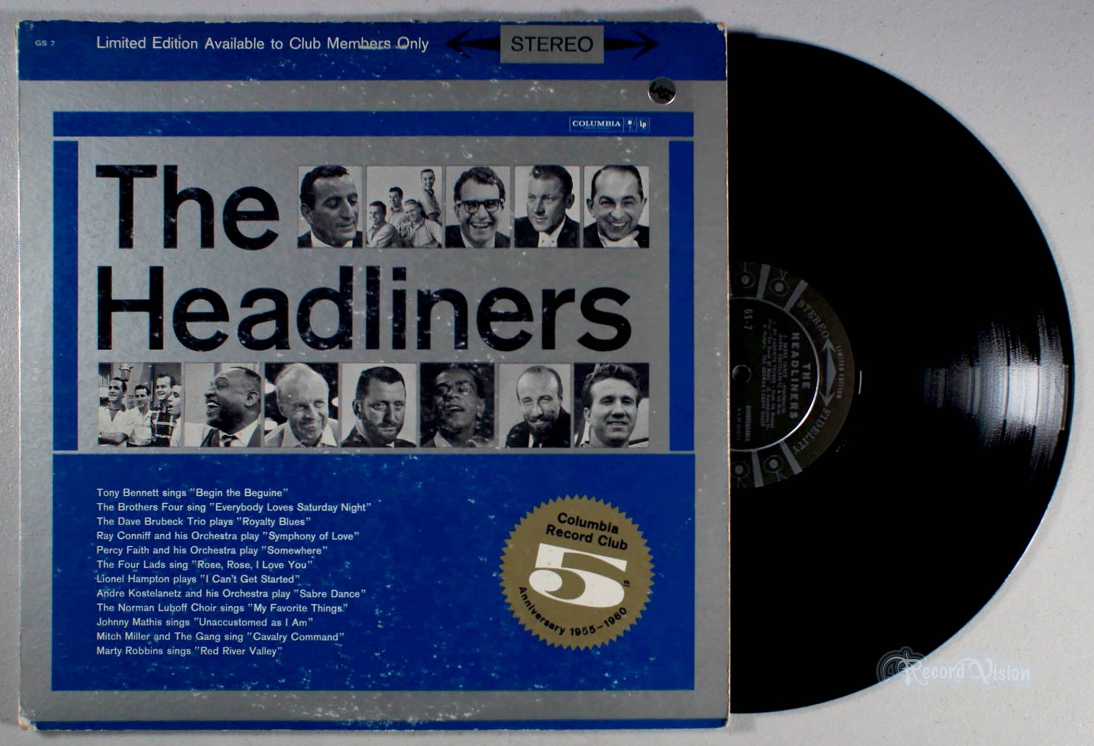 Columbia Record Club - The Headliners (5th Anniversary) (front cover) Vinyl