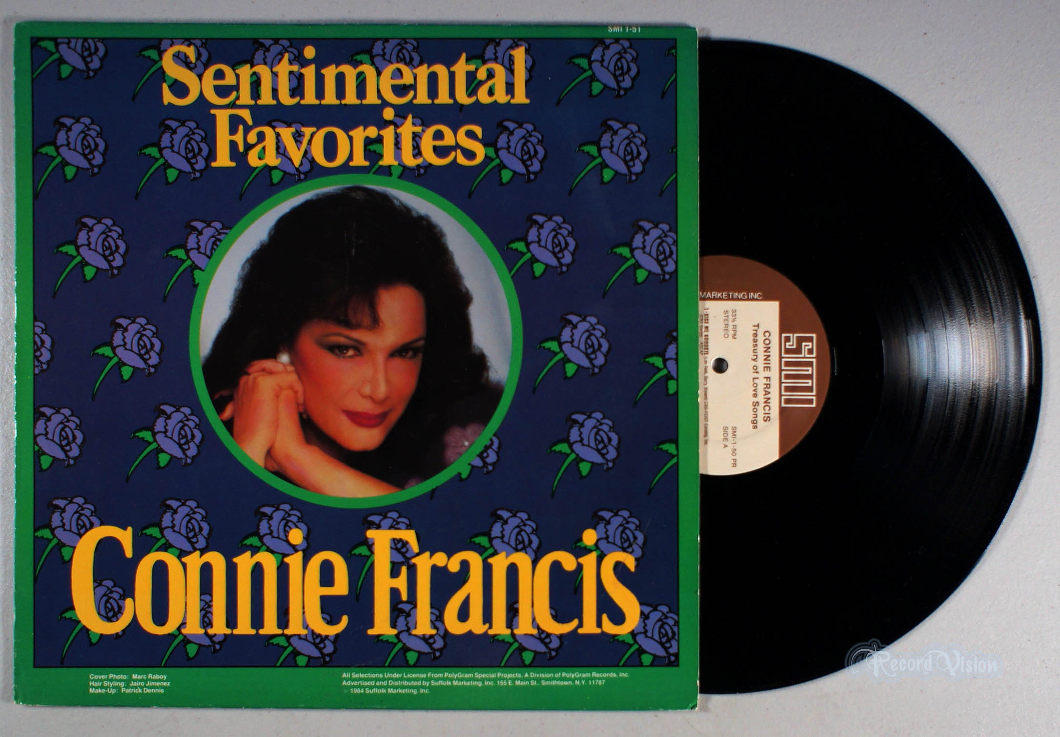 Connie Francis - Sentimental Favorites (front cover) Vinyl