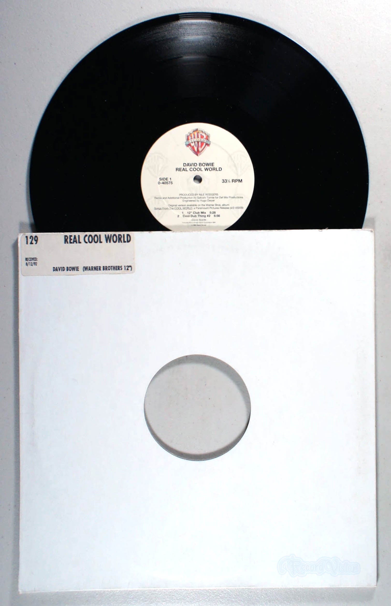 David Bowie - Real Cool World (front cover) Vinyl