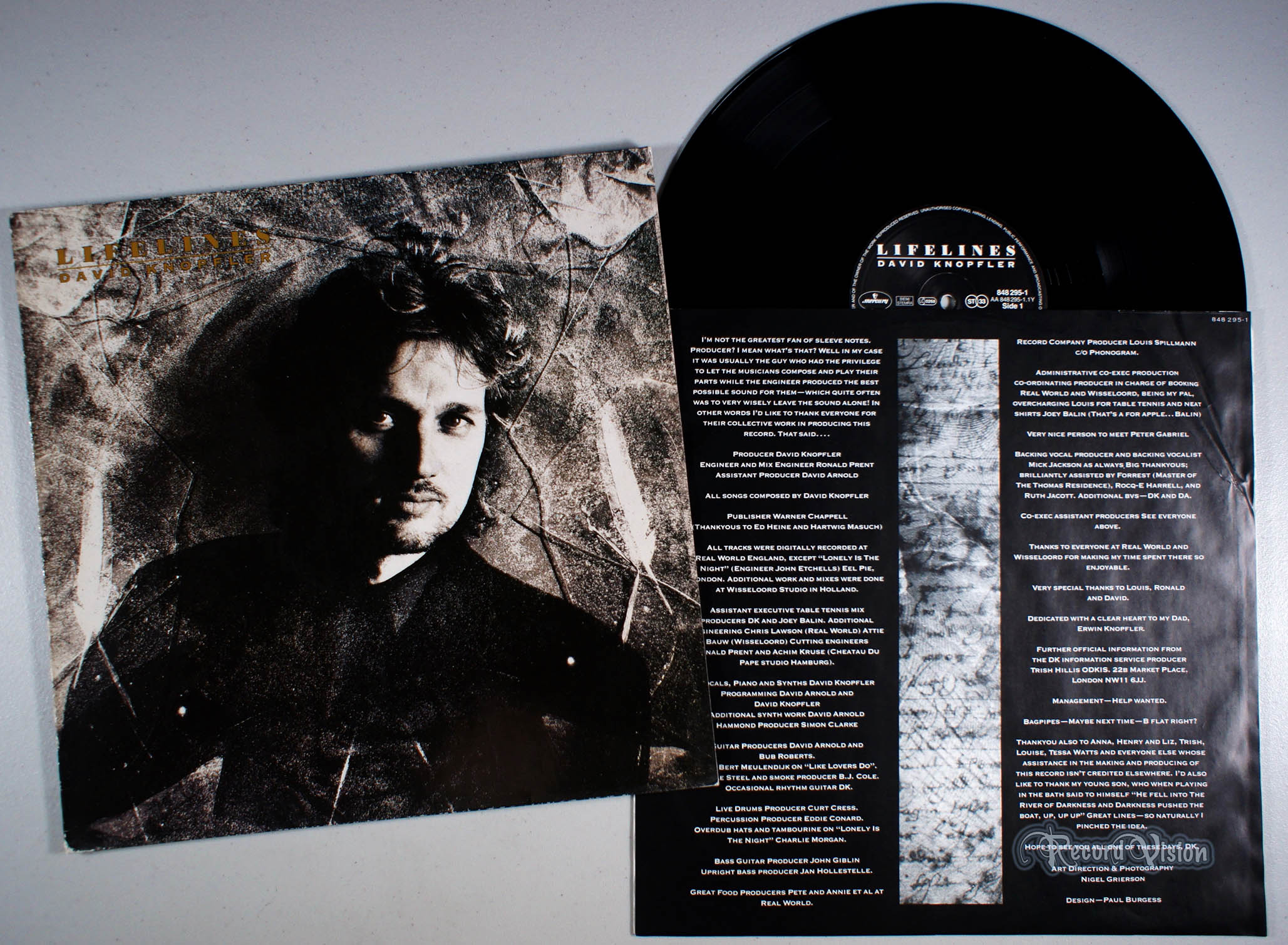David Knopfler - Lifelines (front cover) Vinyl
