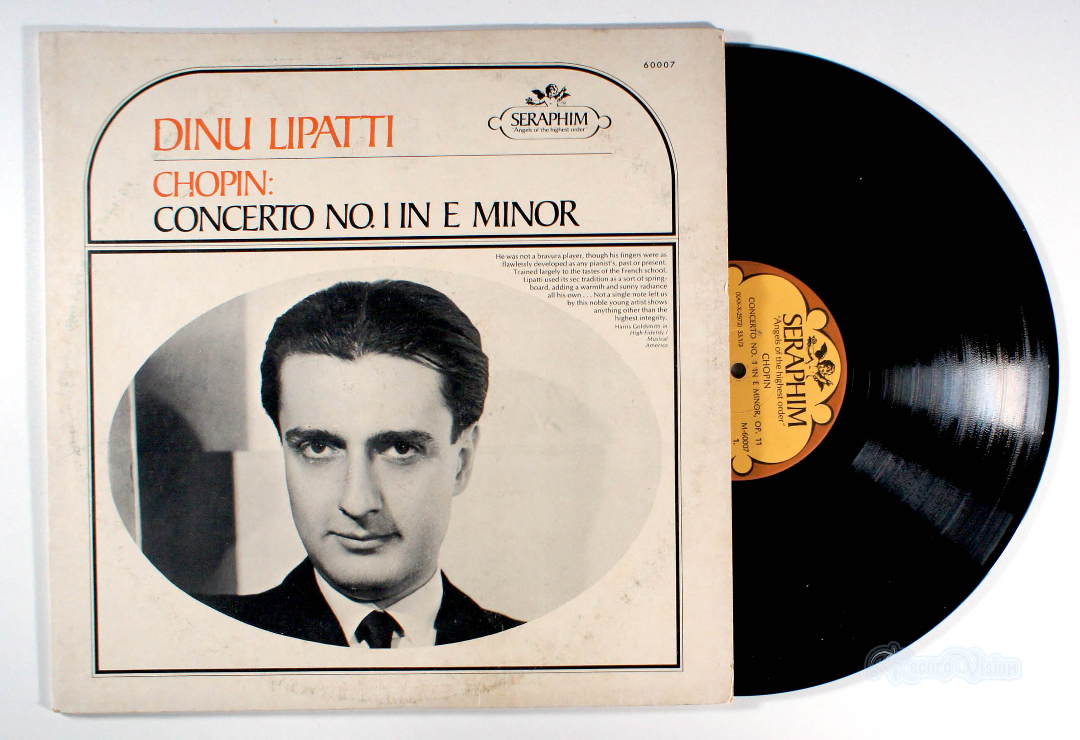 Dinu Lipatti - Chopin: Concerto No.1 in E Minor (front cover) Vinyl