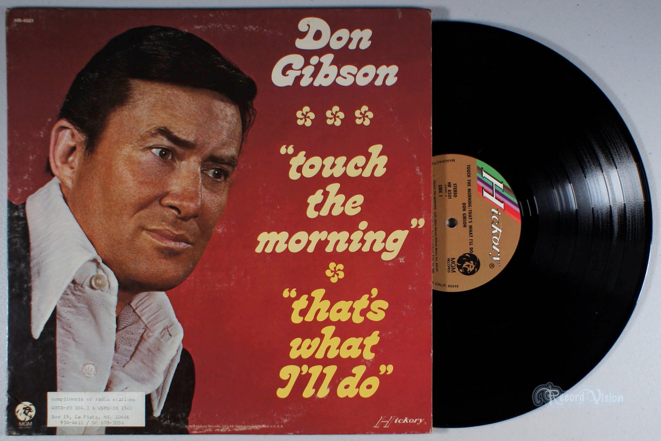 Don Gibson - Touch the Morning (front cover) Vinyl