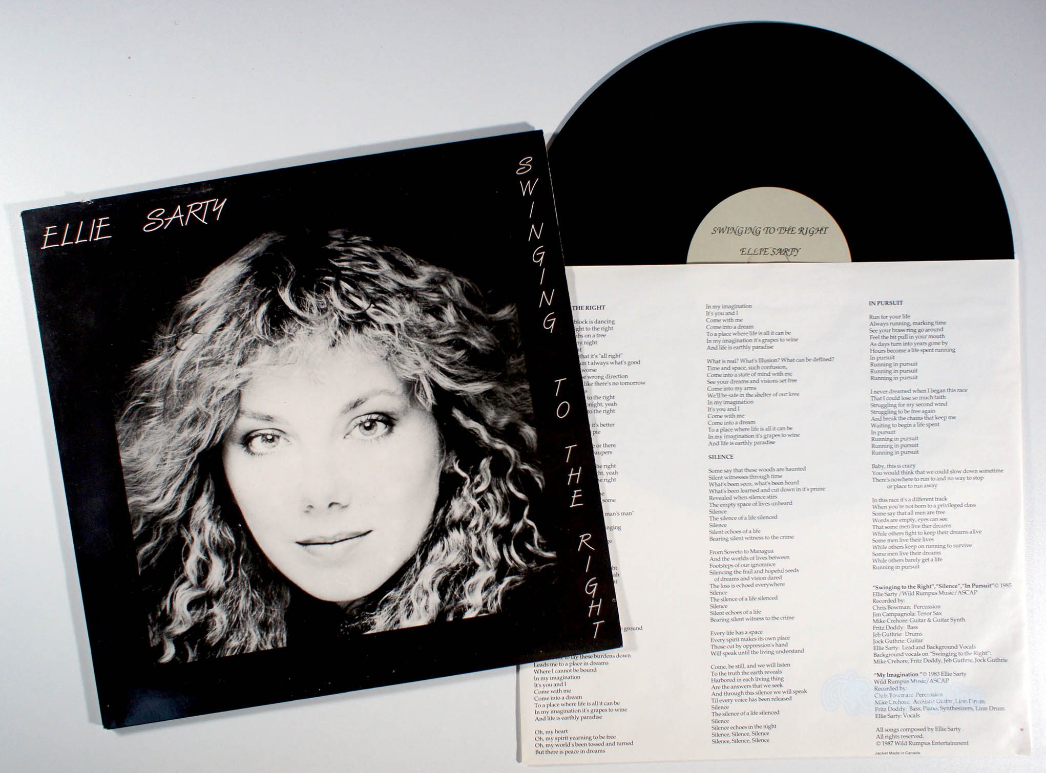 Ellie Sarty - Swinging to the Right (front cover) Vinyl