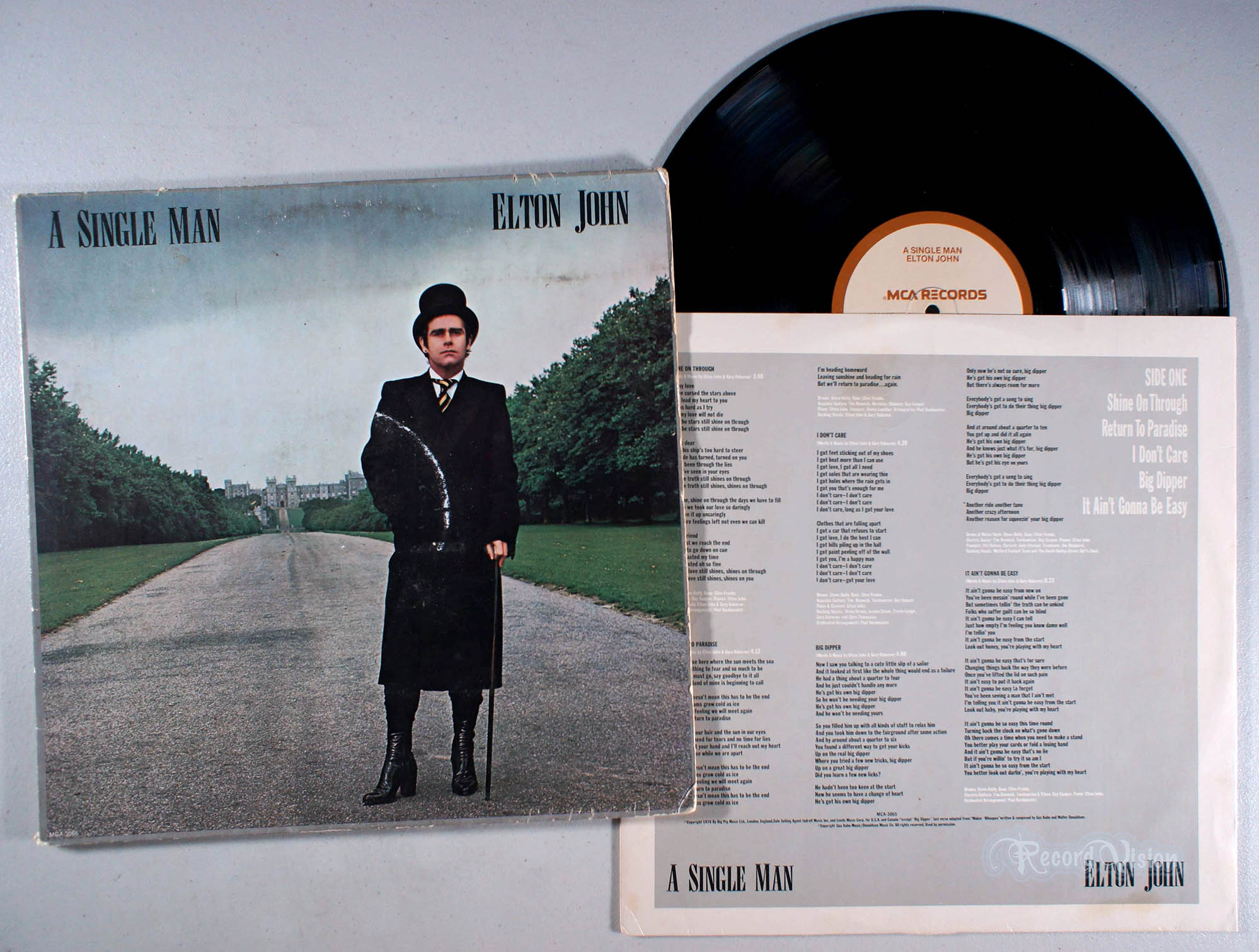 Elton John - A Single Man (front cover) Vinyl