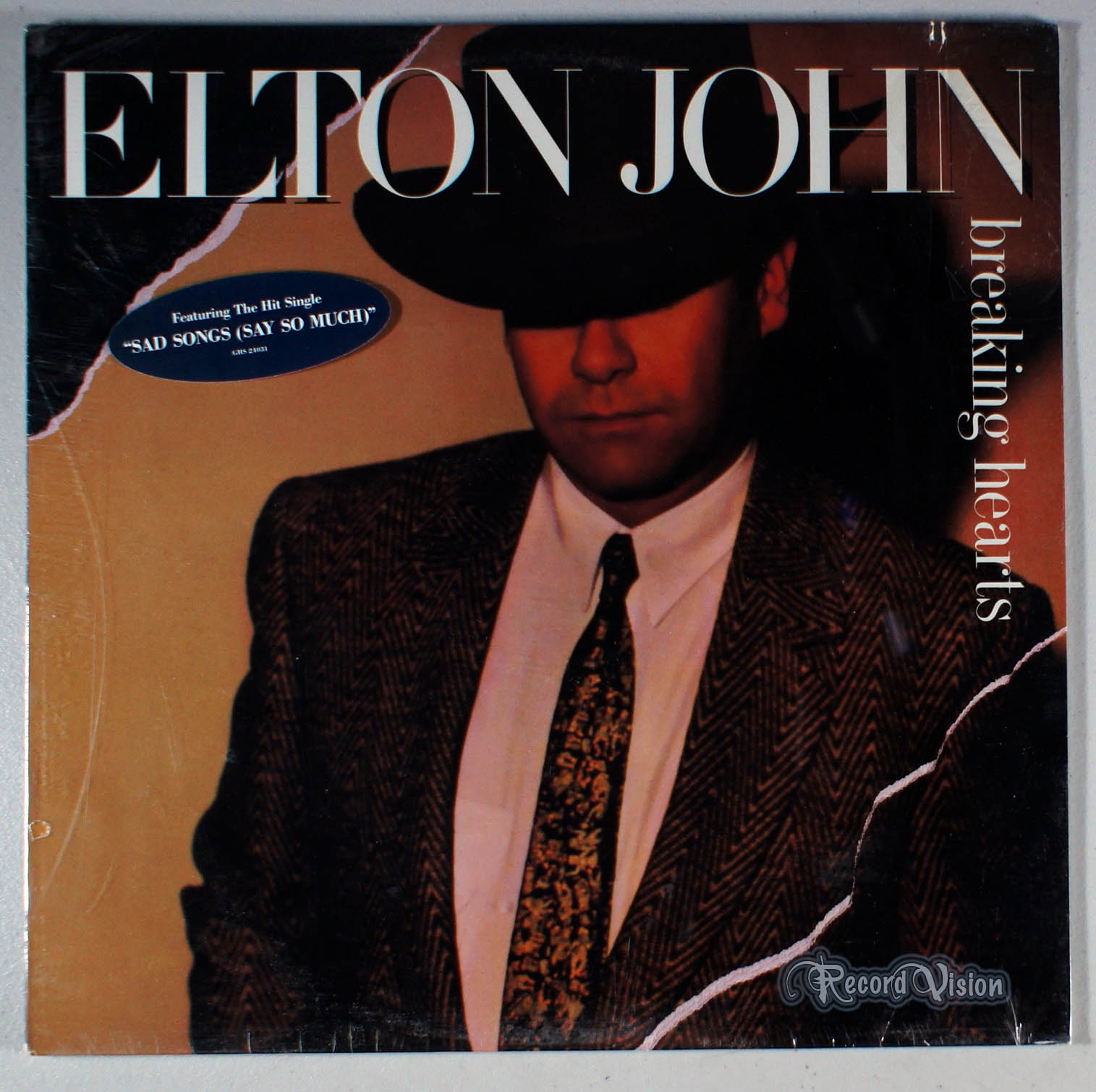 Elton John - Breaking Hearts (front cover) Vinyl