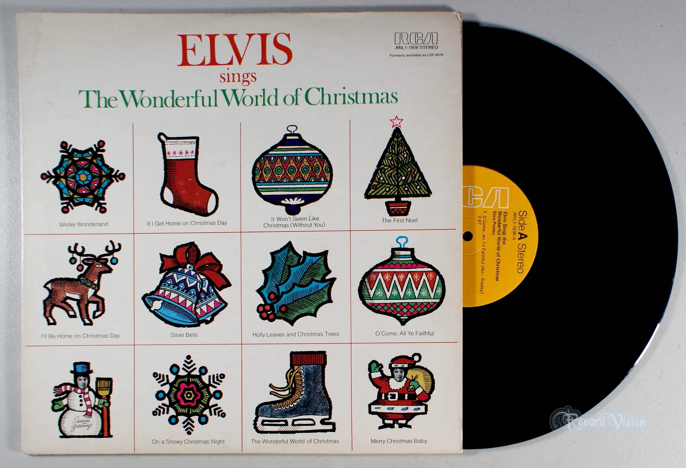 Elvis Presley - The Wonderful World of Christmas (front cover) Vinyl