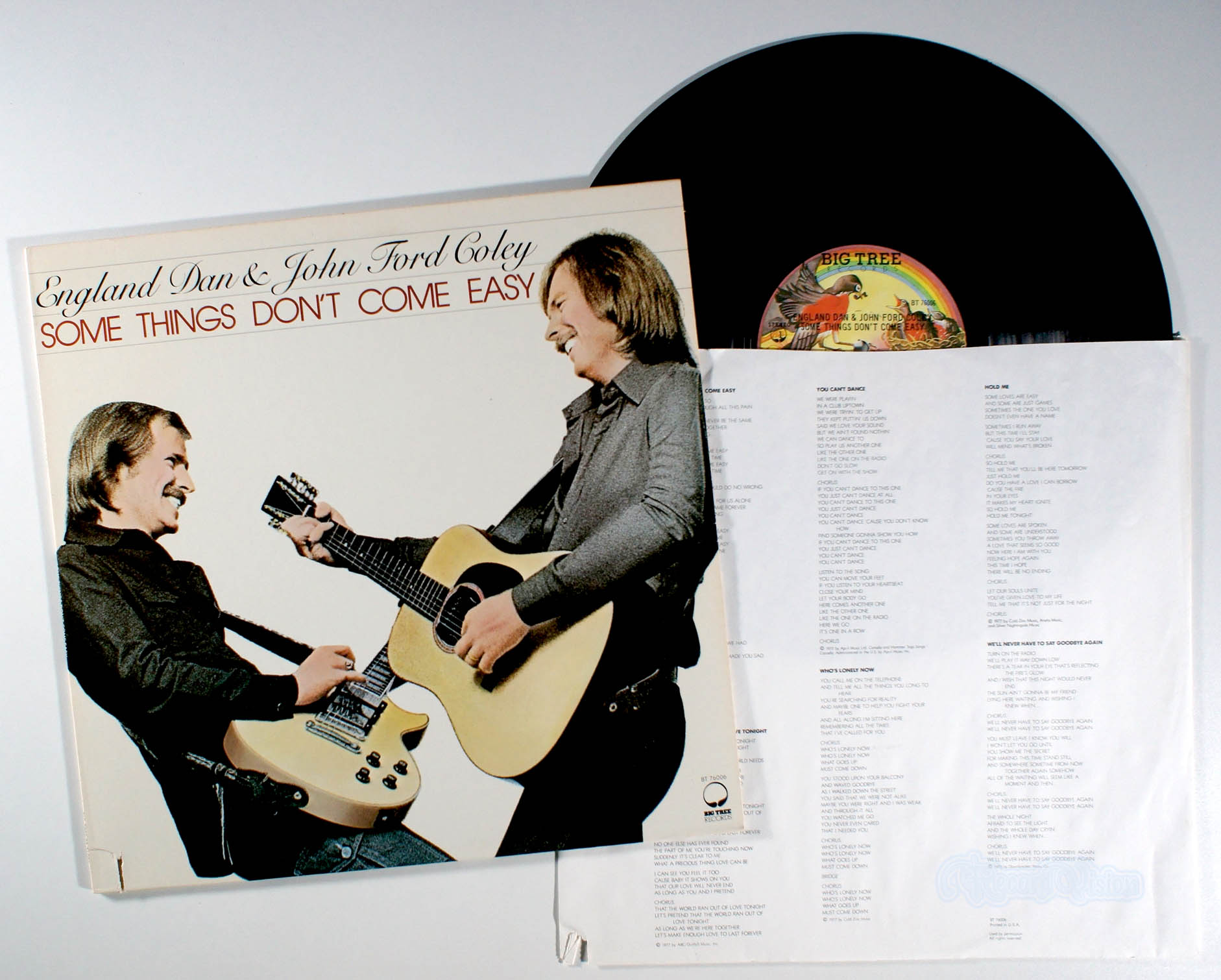 England Dan and John Ford Coley - Some Things Don't Come Easy (front cover) Vinyl