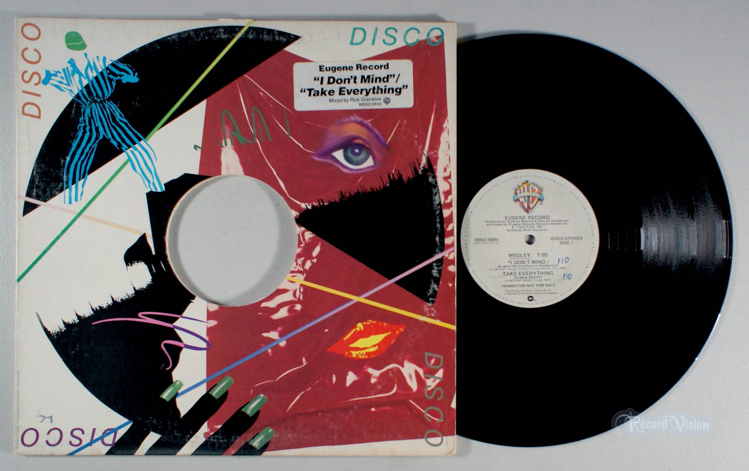 Eugene Record - I Don't Mind / Take Everything (front cover) Vinyl