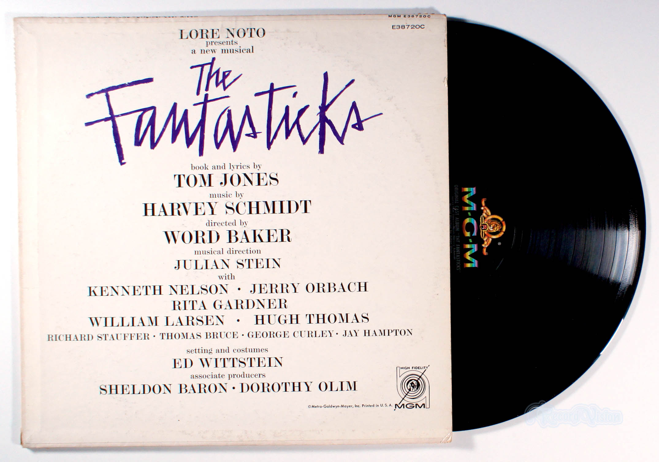Fantasticks: Original Cast Album (front cover) Vinyl