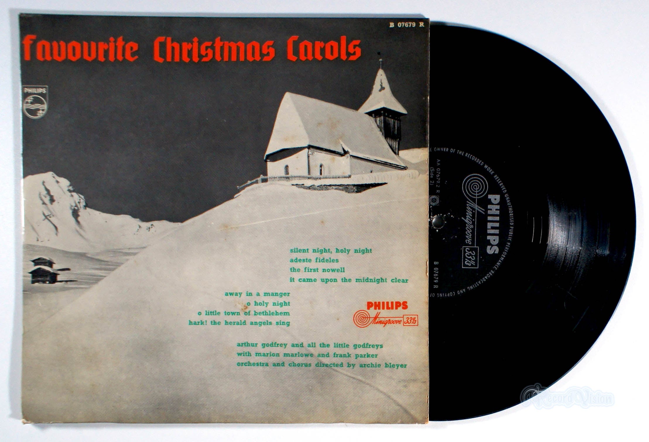 Favorite Christmas Carols (front cover) Vinyl