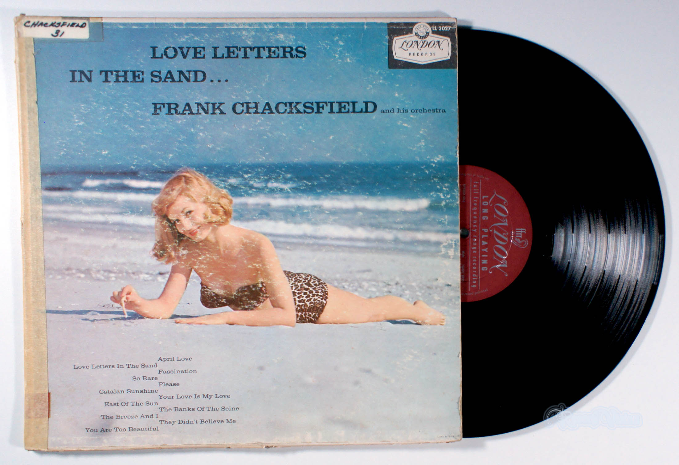 Frank Chacksfield - Love Letters in the Sand (front cover) Vinyl