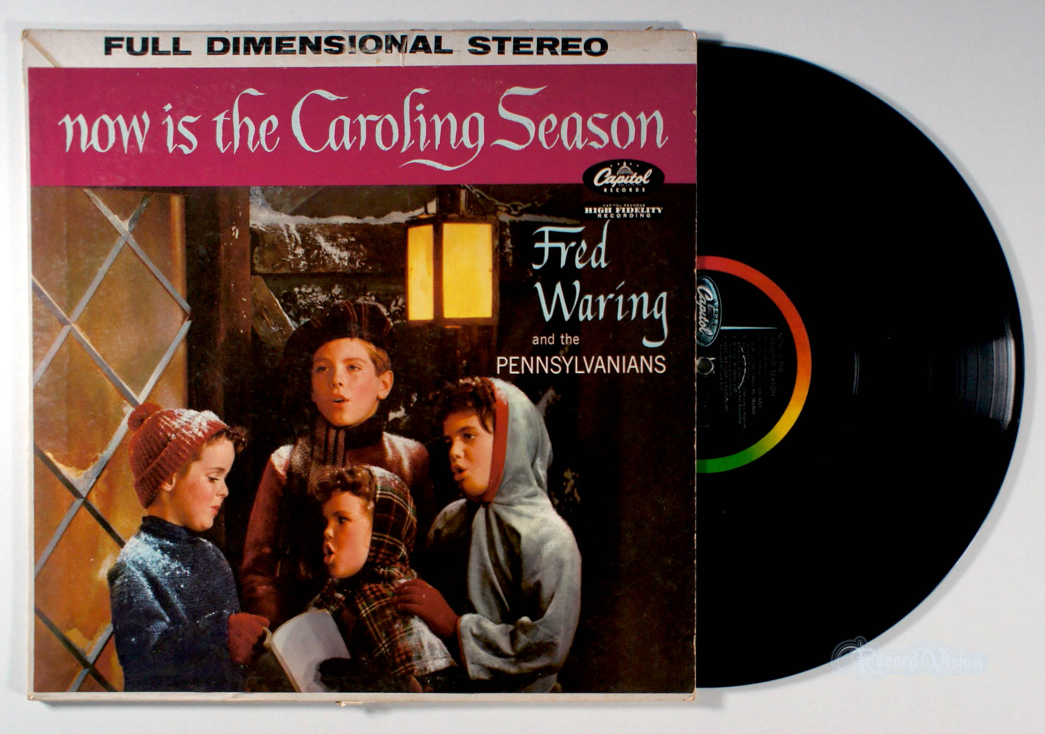 Fred Waring - Now is the Caroling Season (front cover) Vinyl