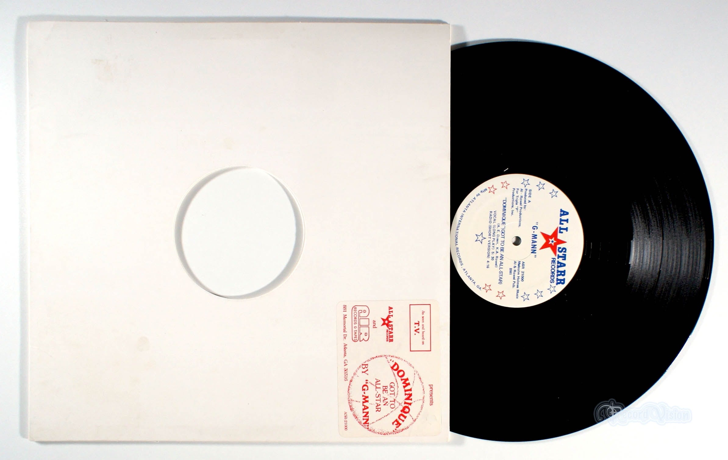 G-Mann - Dominique (Got to Be an All-Star)  (front cover) Vinyl