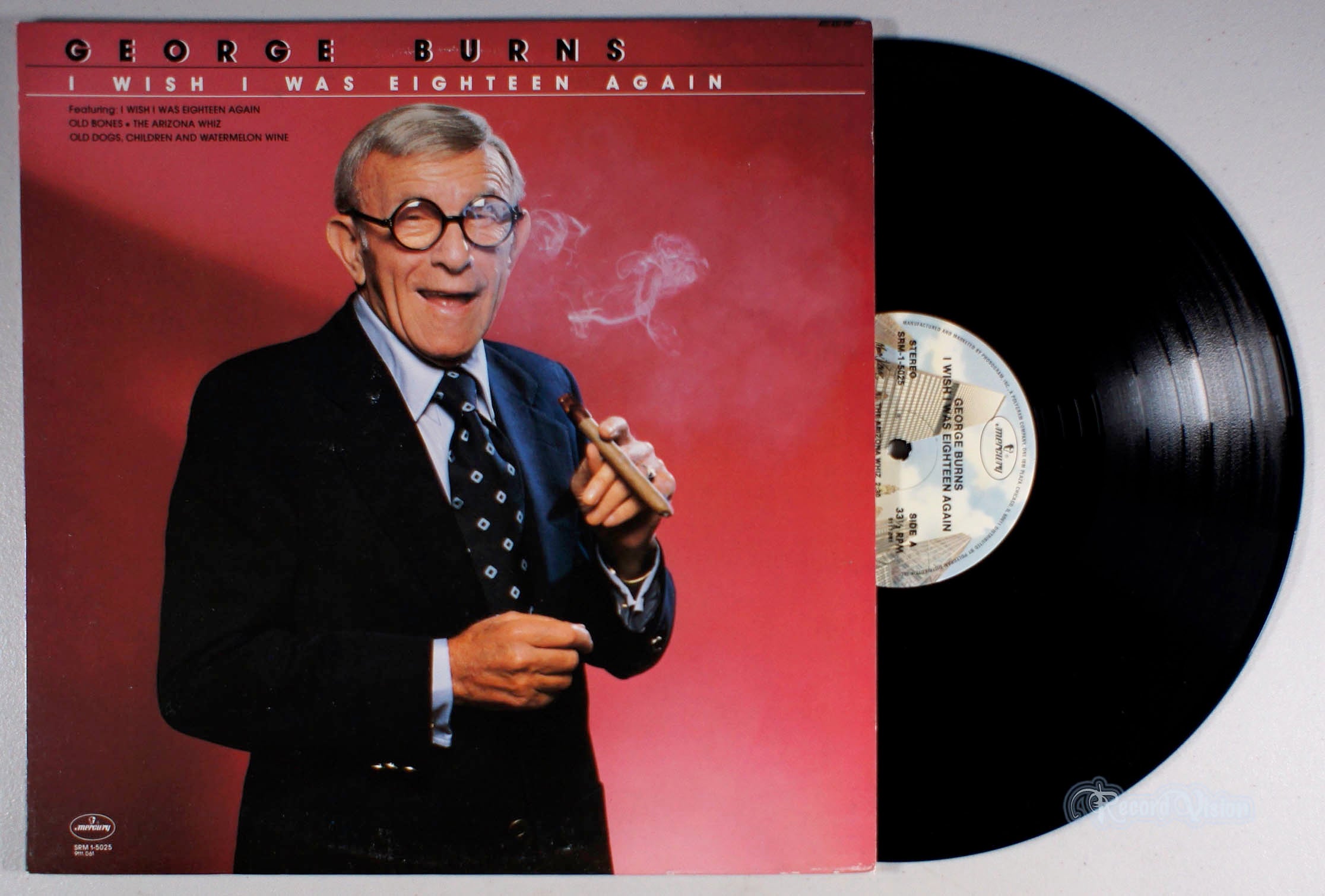 George Burns - I Wish I Was Eighteen Again (front cover) Vinyl