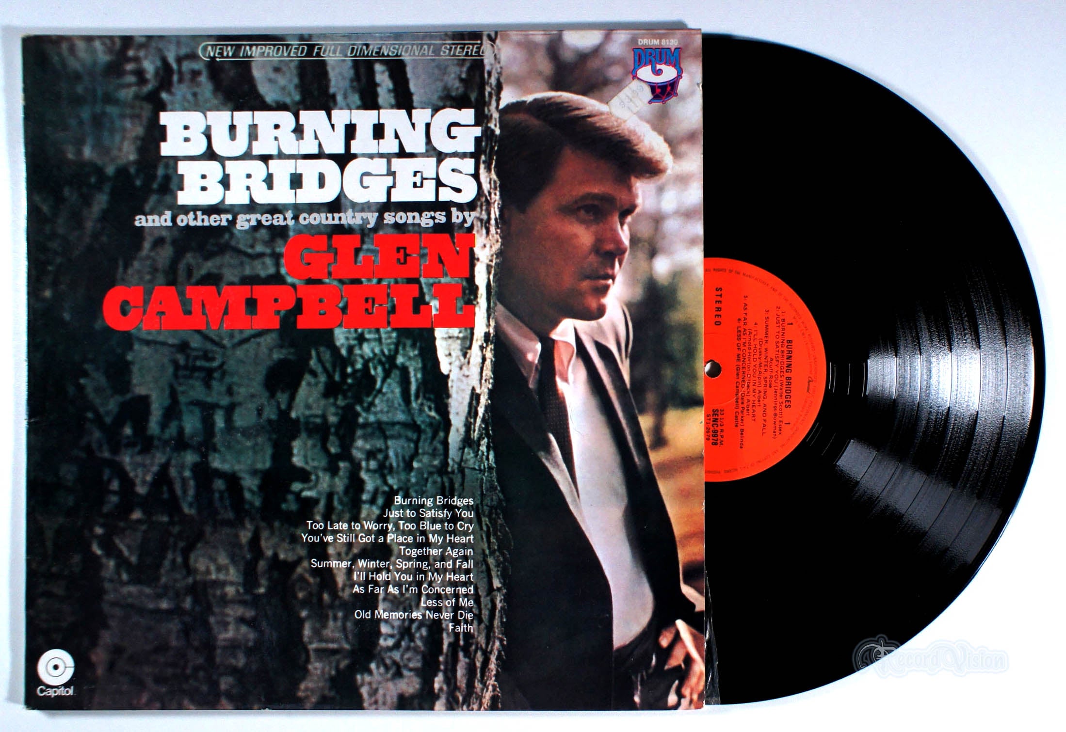 Glen Campbell - Burning Bridges (front cover) Vinyl